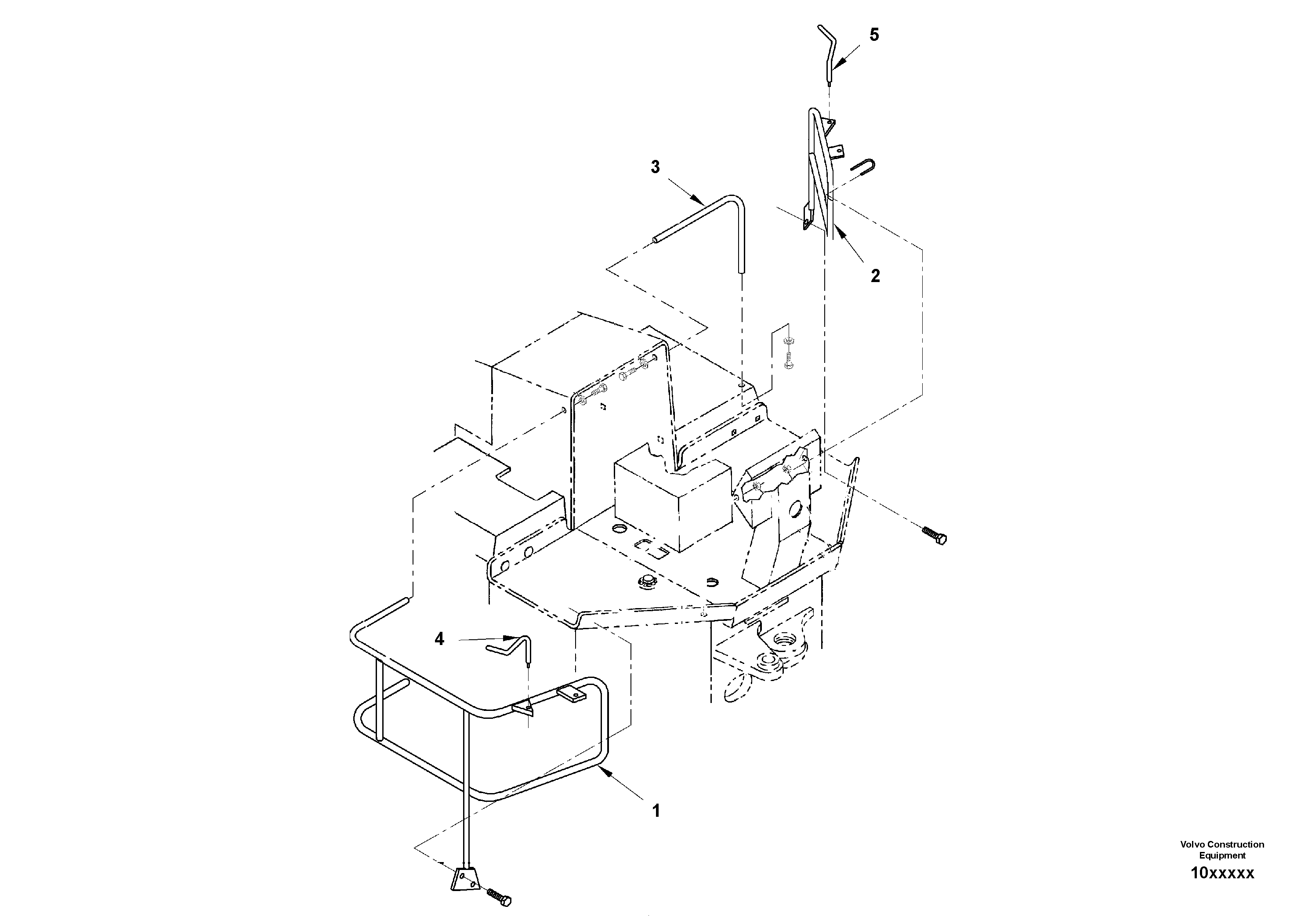 Схема запчастей Volvo SD150 S/N 0815001023 - - 47024 Assembly Railing Complete 