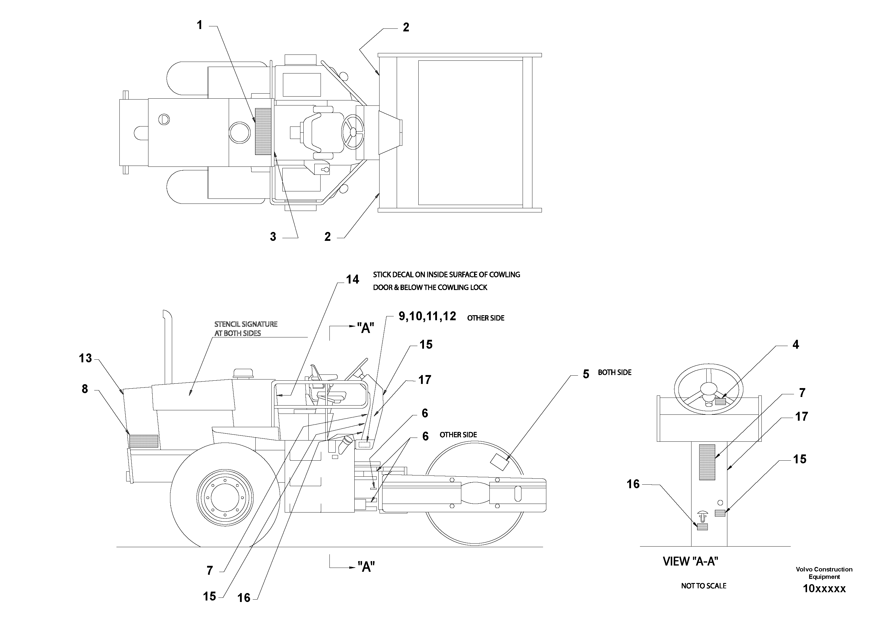 Схема запчастей Volvo SD150 S/N 0815001023 - - 47026 Installation Decal 
