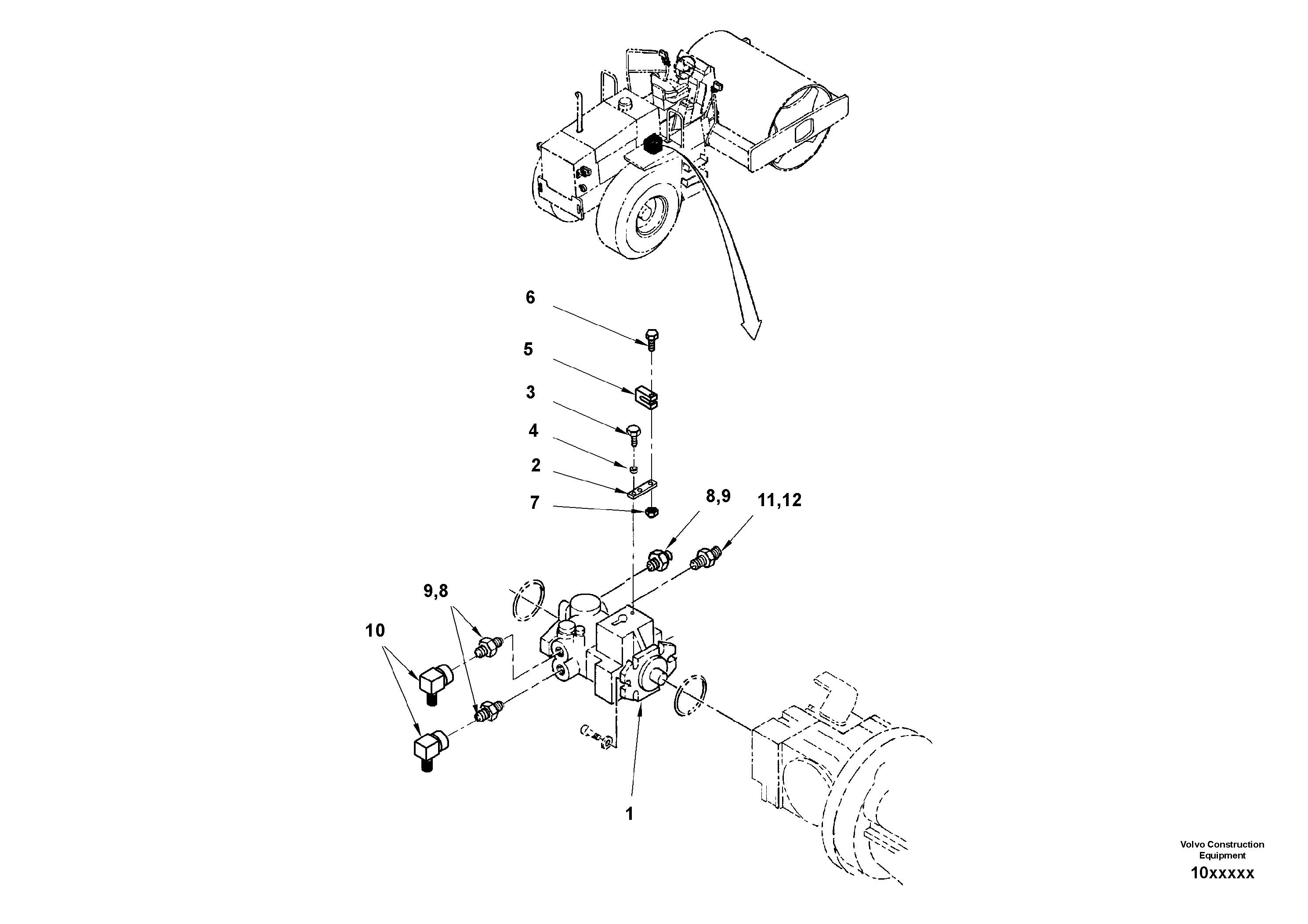 Схема запчастей Volvo SD150 S/N 0815001023 - - 18606 Assembly Vibration Pump 