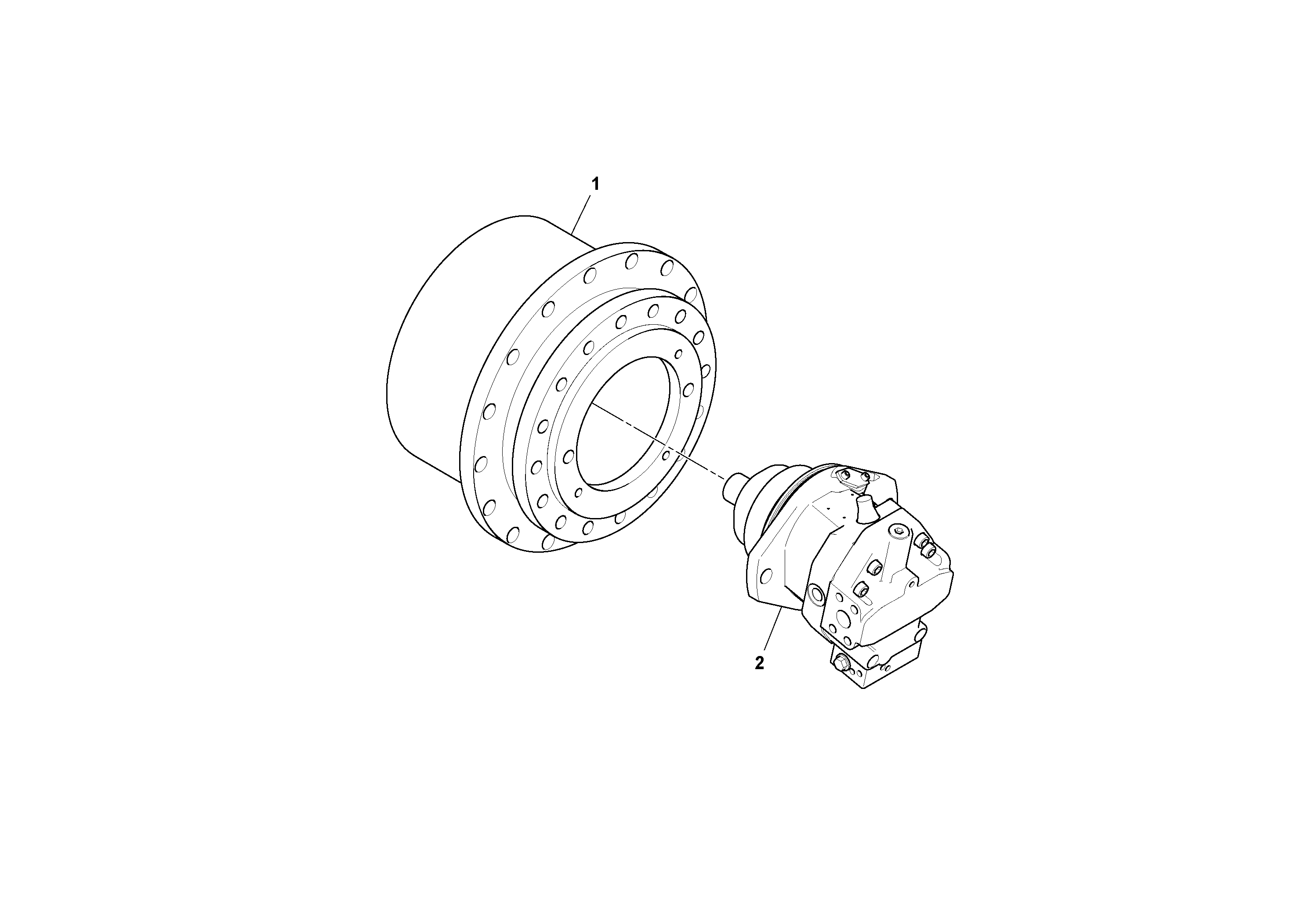 Схема запчастей Volvo SD160DX/SD190/SD200 S/N 197386 - - 94564 Drum Drive Motor 
