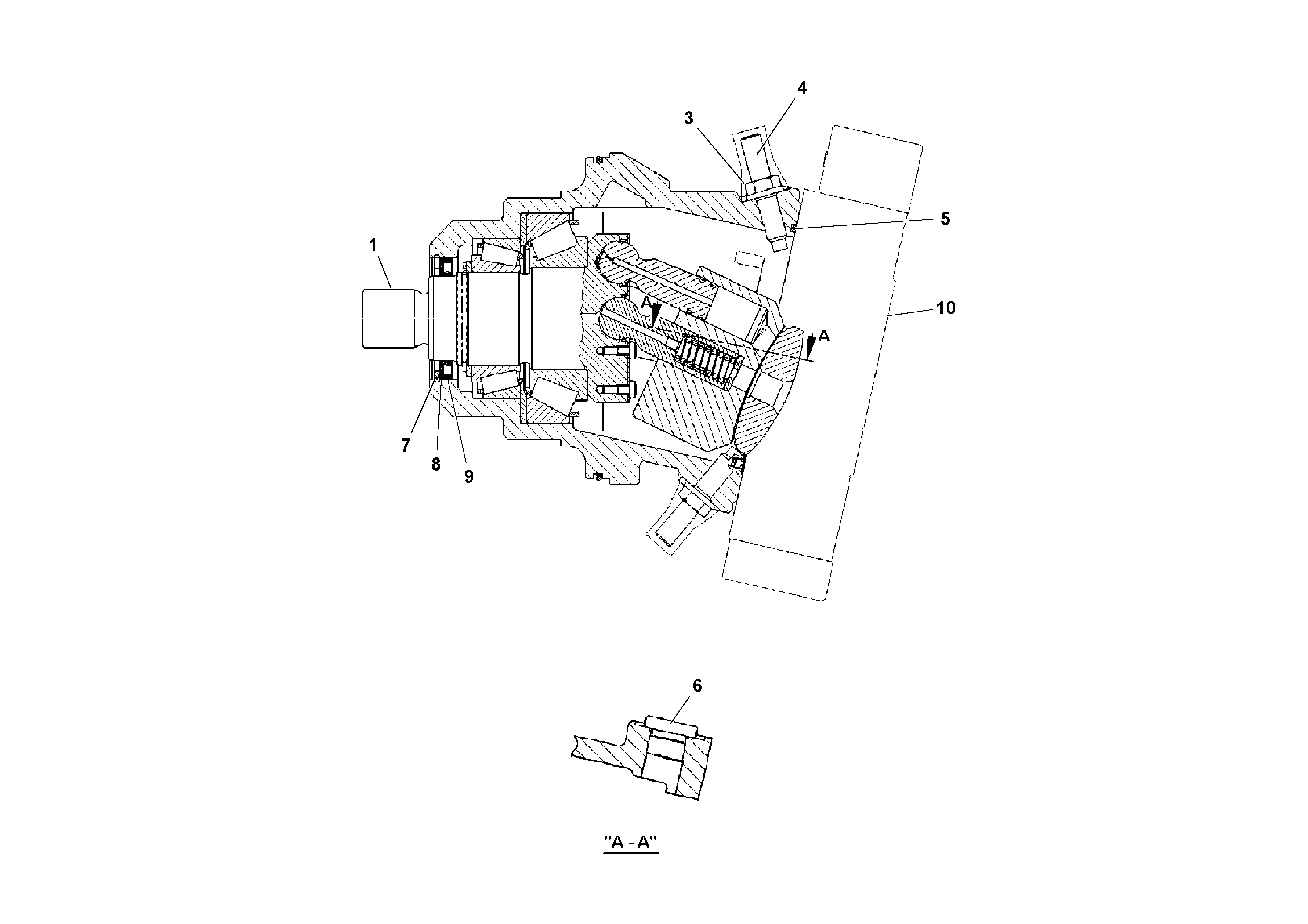 Схема запчастей Volvo SD160DX/SD190/SD200 S/N 197386 - - 98158 Motor 