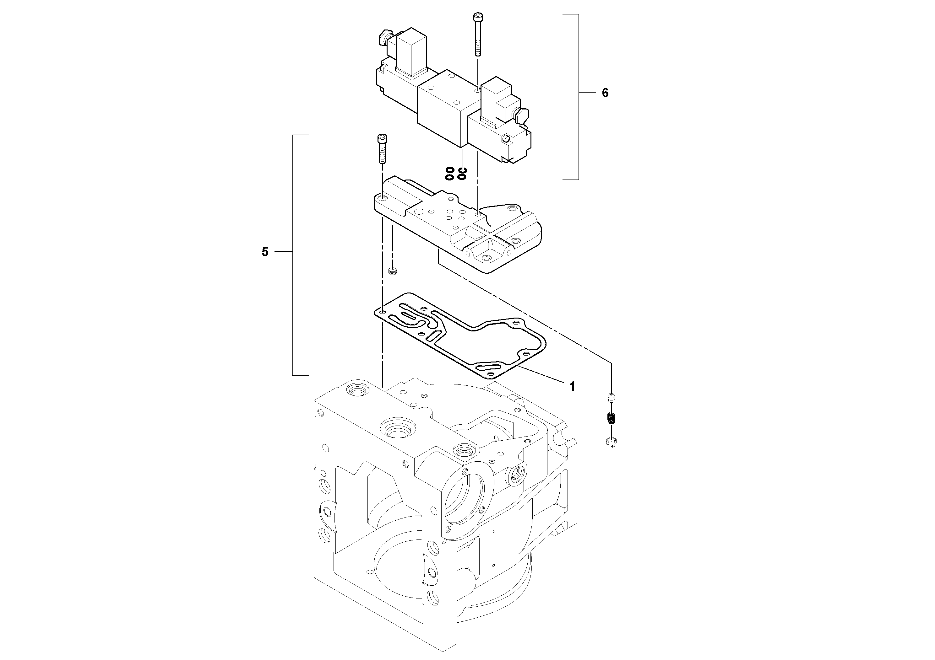Схема запчастей Volvo SD160DX/SD190/SD200 S/N 197386 - - 13511 Propulsion Pump 