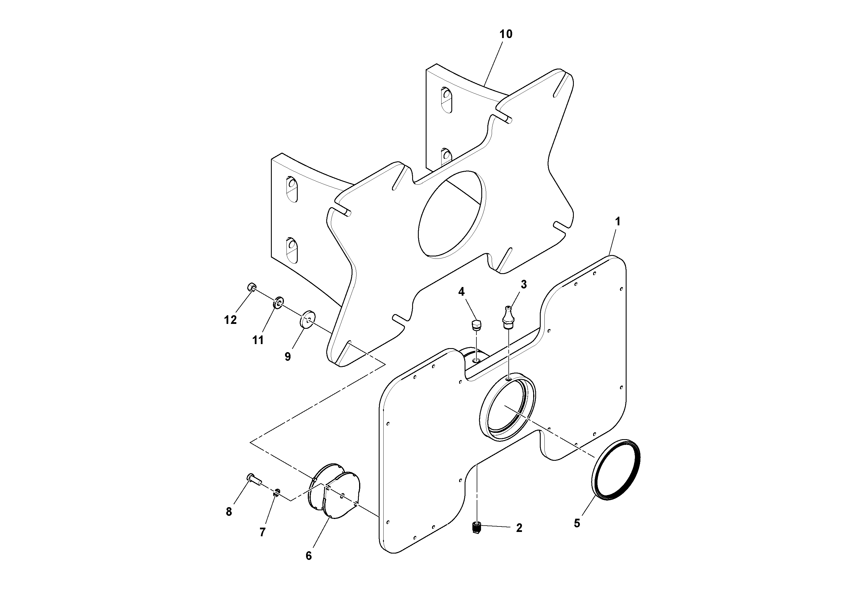 Схема запчастей Volvo SD160DX/SD190/SD200 S/N 197386 - - 100009 Carrier Assembly 
