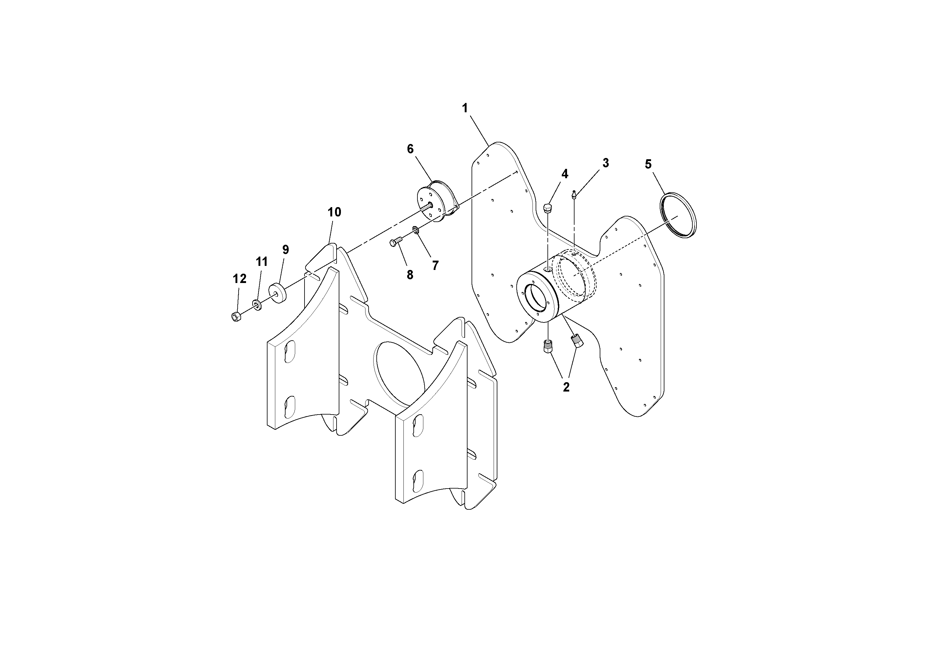 Схема запчастей Volvo SD160DX/SD190/SD200 S/N 197386 - - 100852 Carrier Assembly 