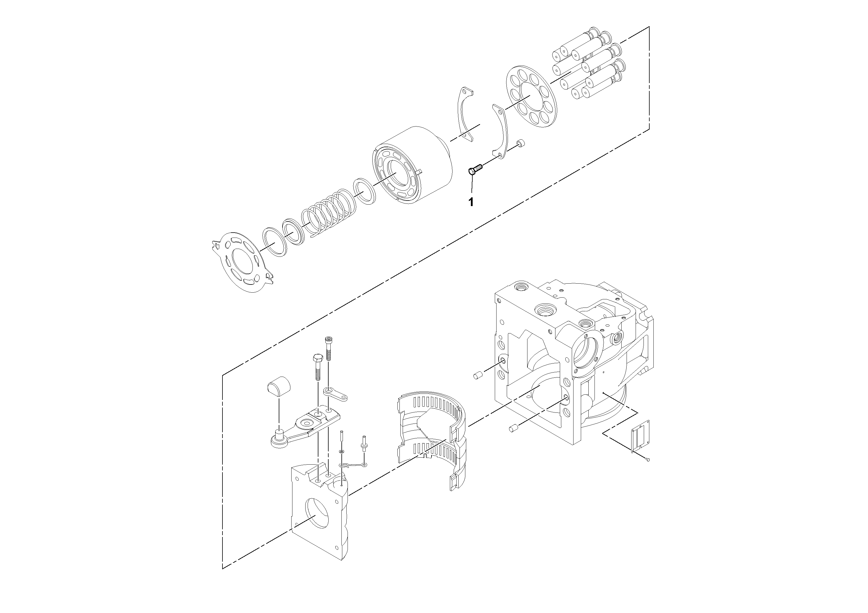 Схема запчастей Volvo SD160DX/SD190/SD200 S/N 197386 - - 51210 Vibration Pump 