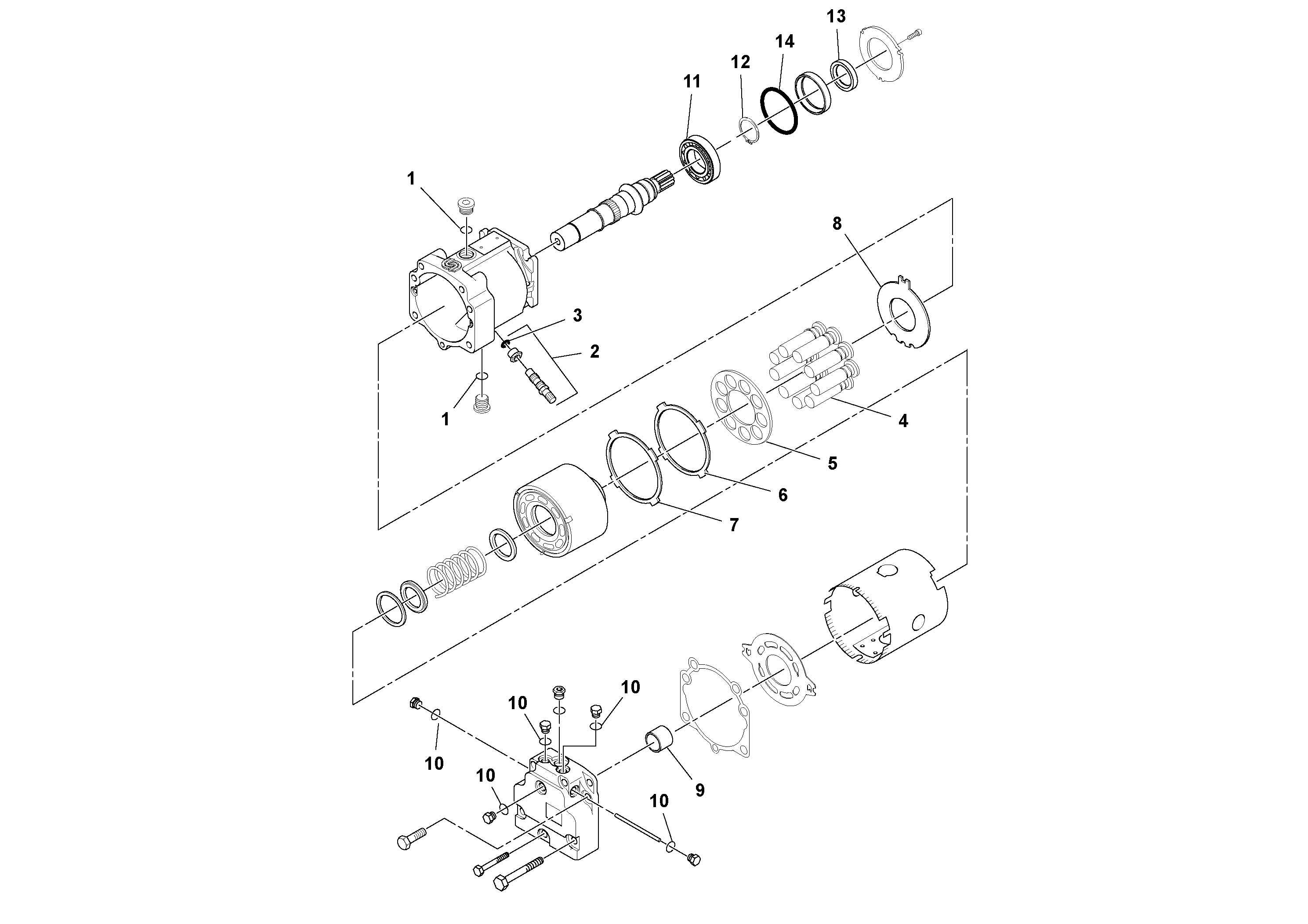 Схема запчастей Volvo SD160DX/SD190/SD200 S/N 197386 - - 92020 Vibration Motor 