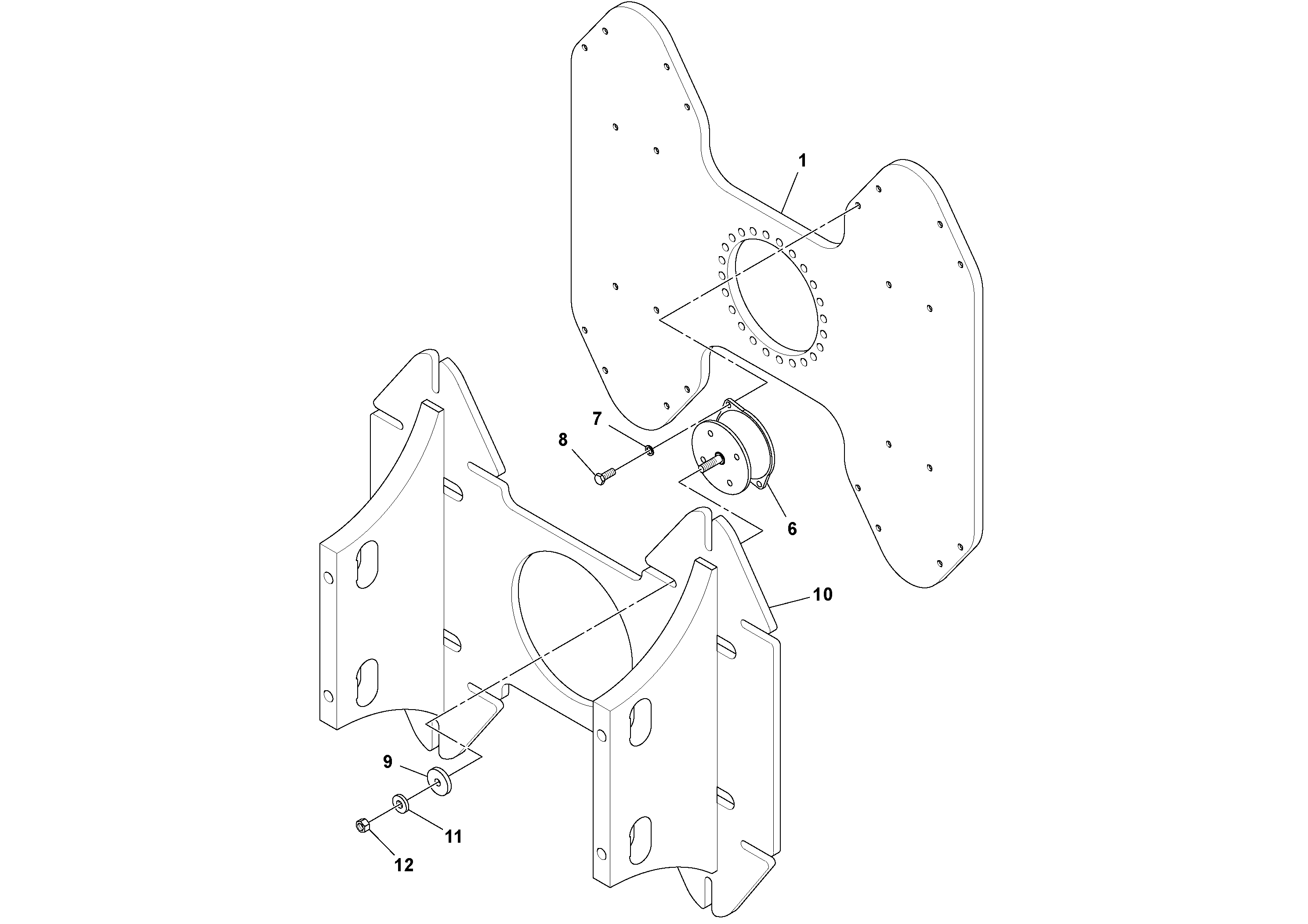 Схема запчастей Volvo SD160DX/SD190/SD200 S/N 197386 - - 96434 Carrier Assembly 
