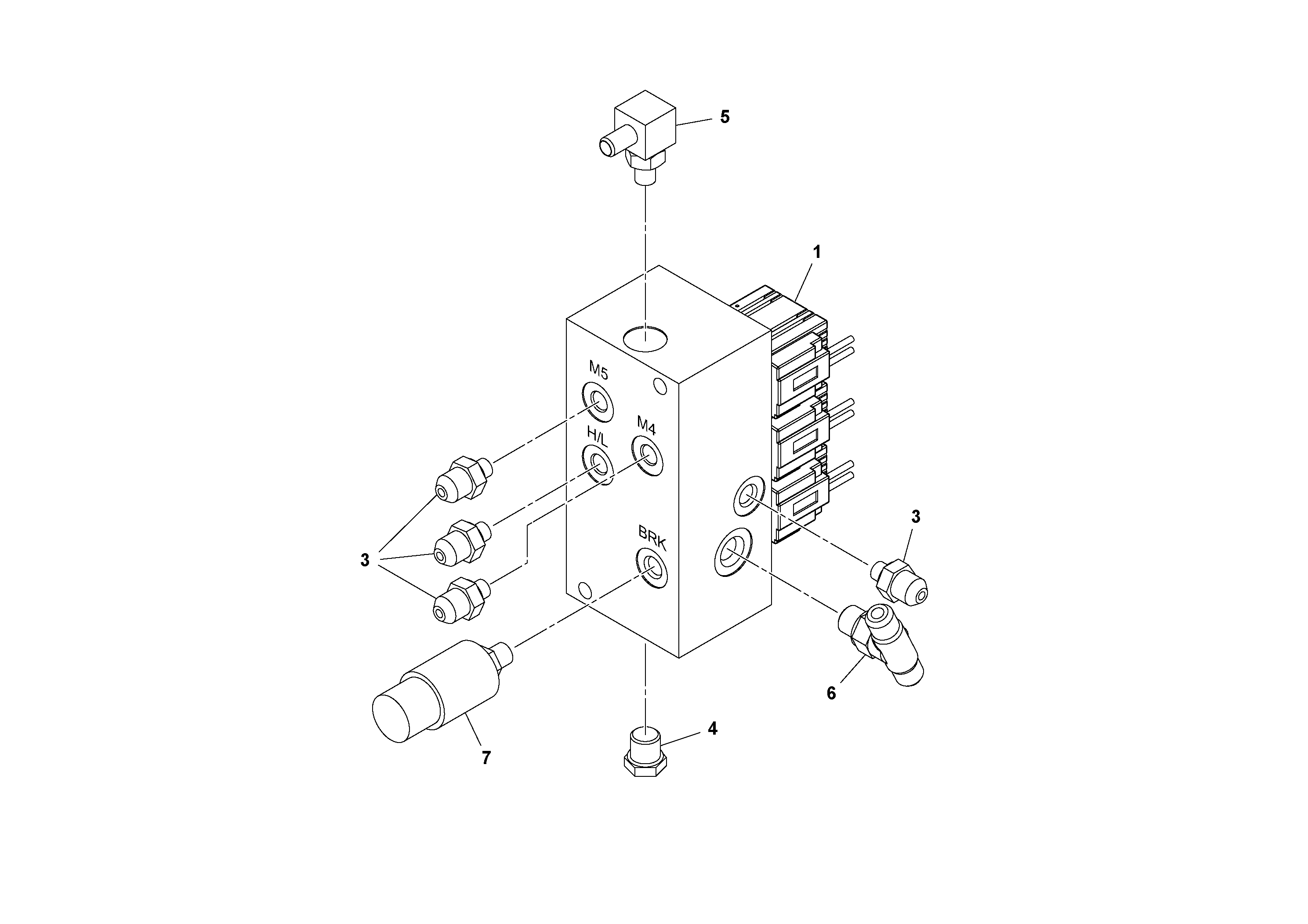Схема запчастей Volvo SD160DX/SD190/SD200 S/N 197386 - - 98169 Brake Shunt Valve Assembly 