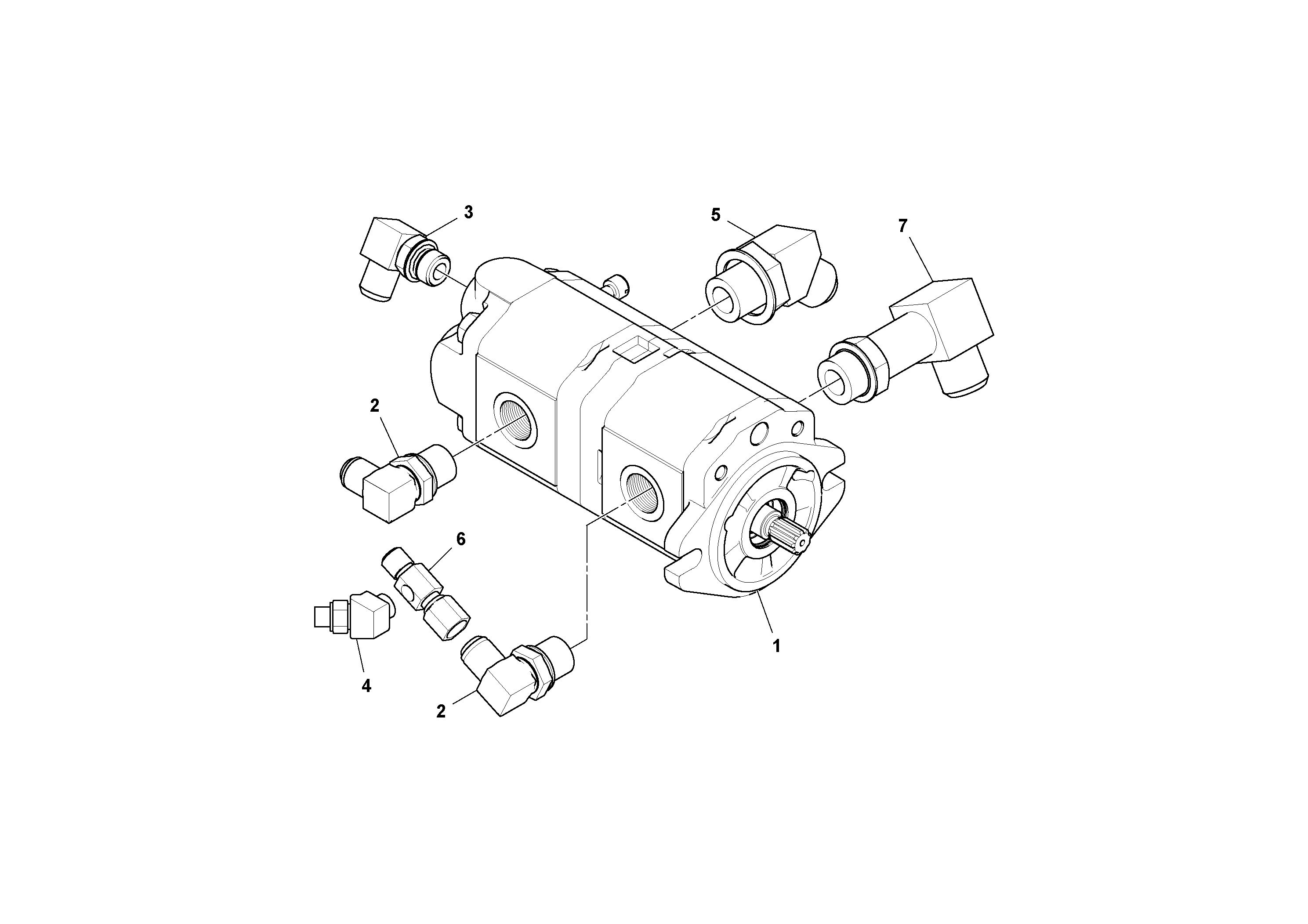 Схема запчастей Volvo SD160DX/SD190/SD200 S/N 197386 - - 95059 Pump Assembly 