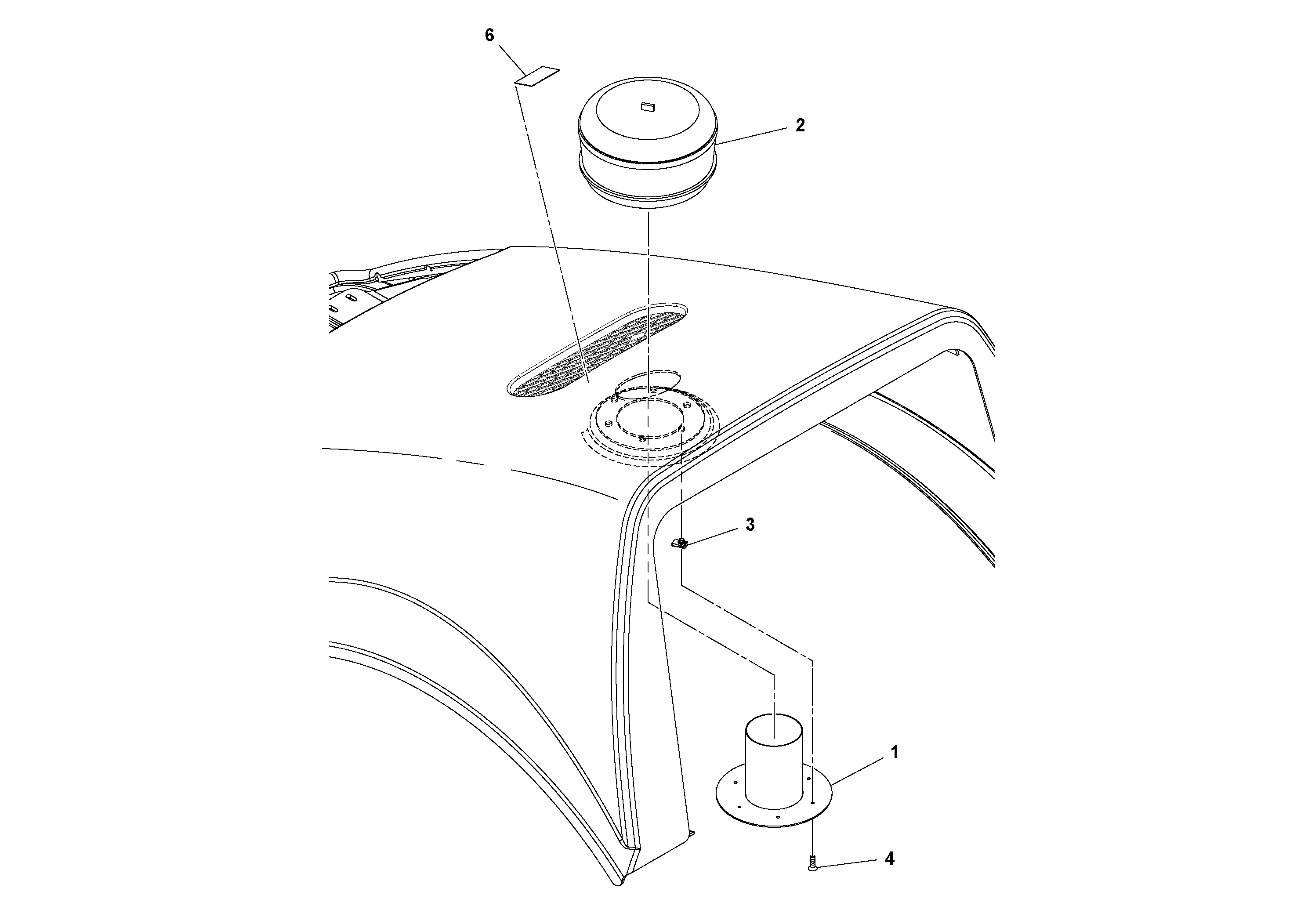 Схема запчастей Volvo SD160DX/SD190/SD200 S/N 197386 - - 93982 Air Pre-cleaner Installation 