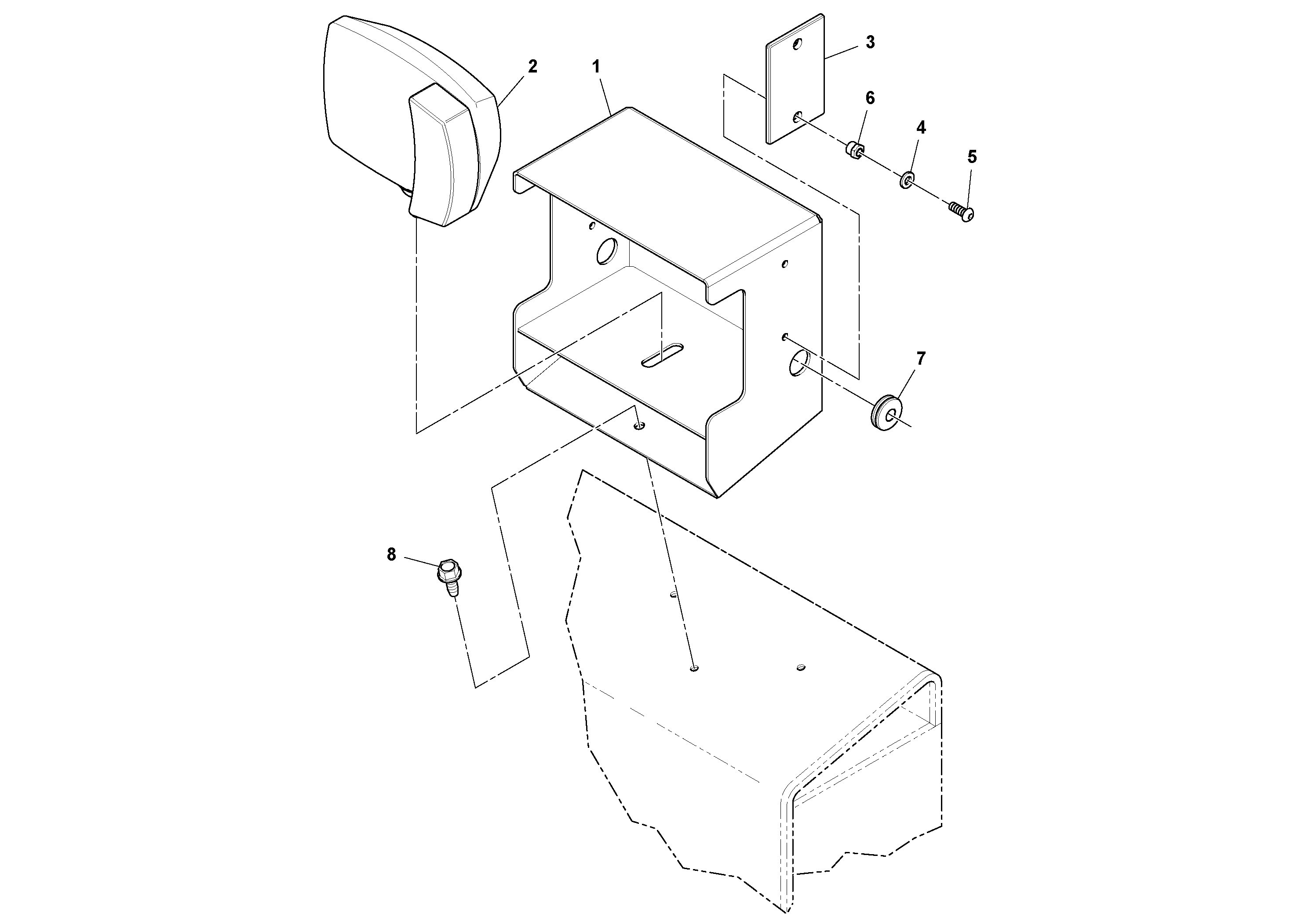 Схема запчастей Volvo SD160DX/SD190/SD200 S/N 197386 - - 87211 Front Headlight Assembly 