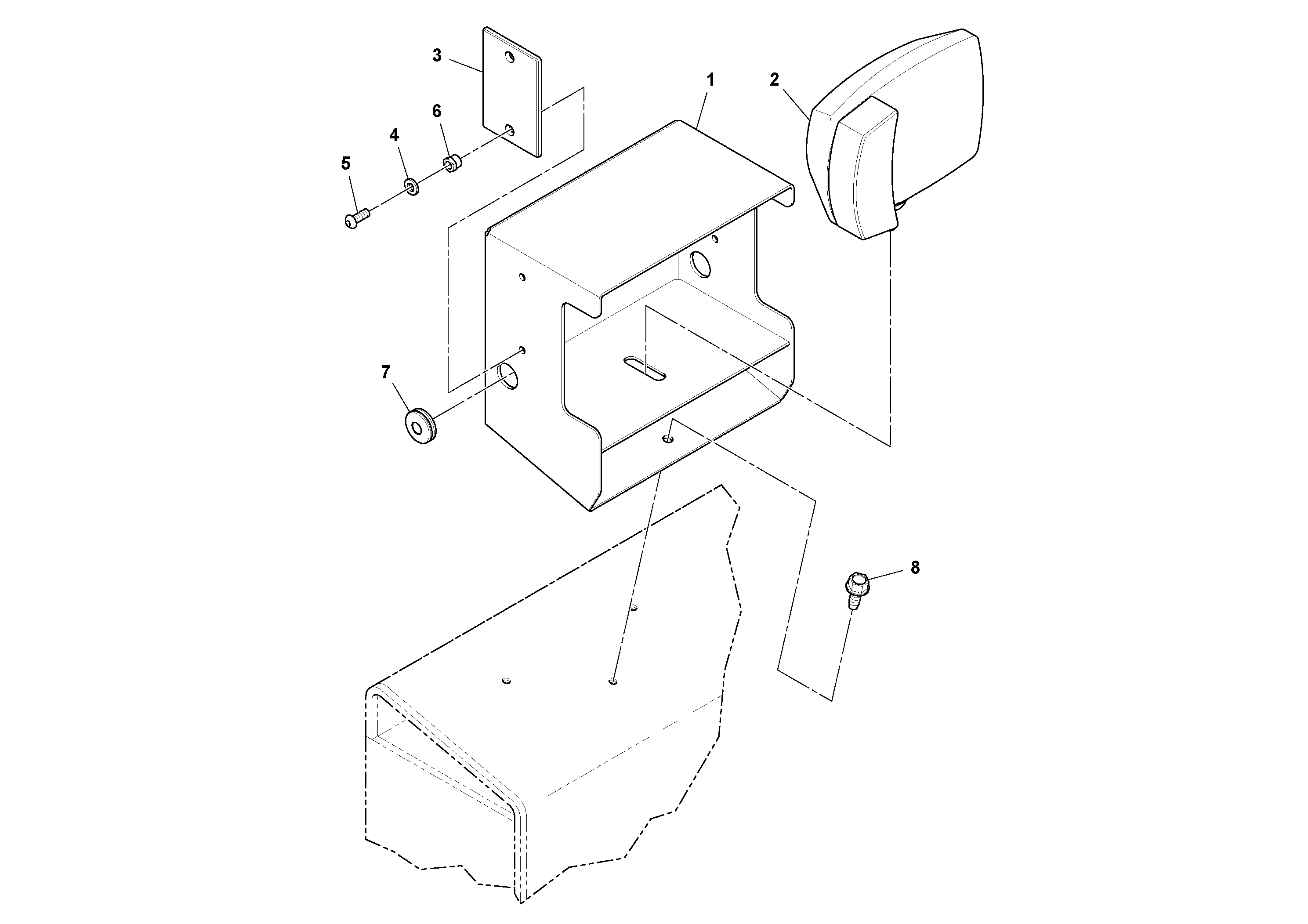 Схема запчастей Volvo SD160DX/SD190/SD200 S/N 197386 - - 92359 Front Headlight Assembly 