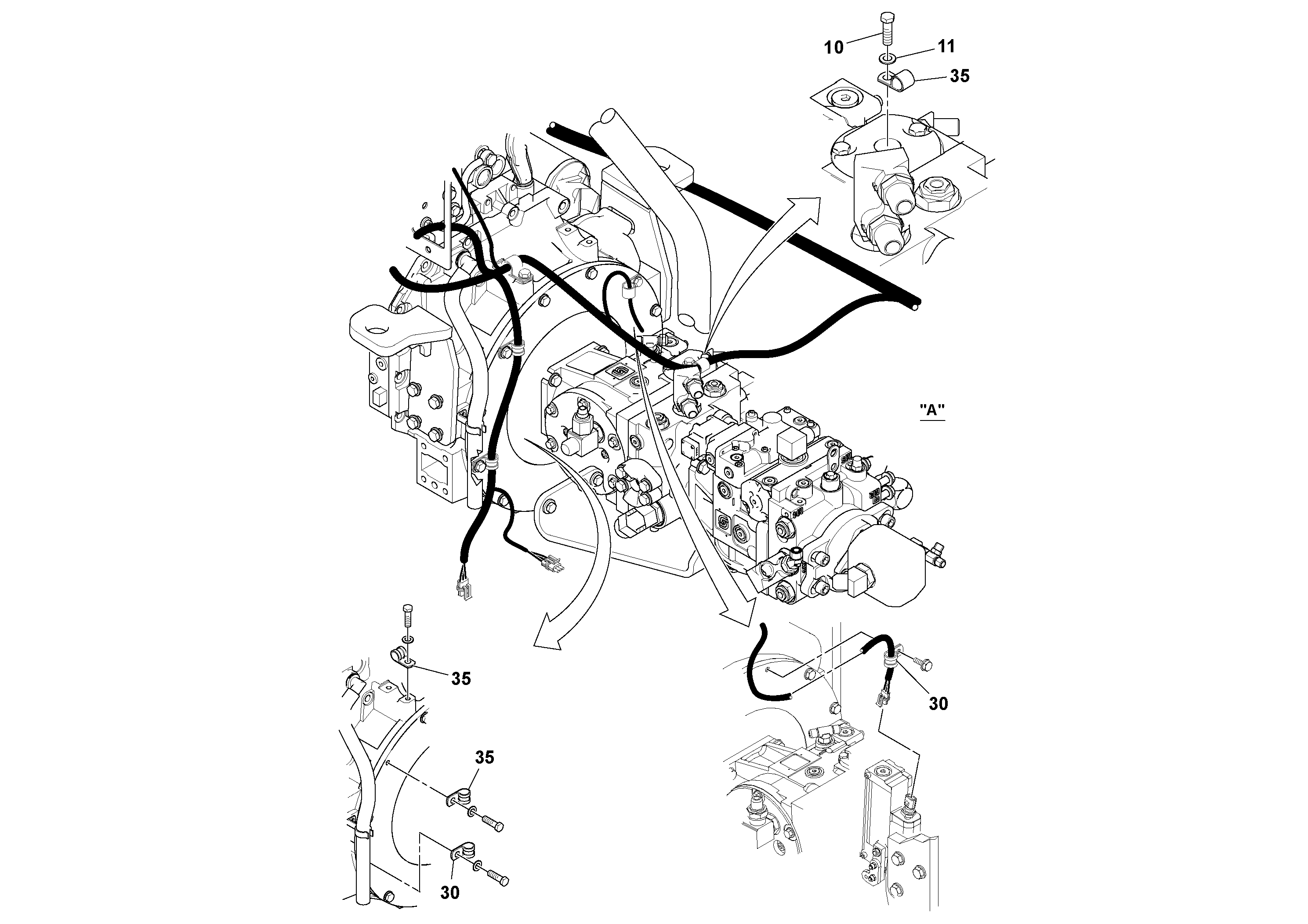 Схема запчастей Volvo SD160DX/SD190/SD200 S/N 197386 - - 16104 Electrical Installation 