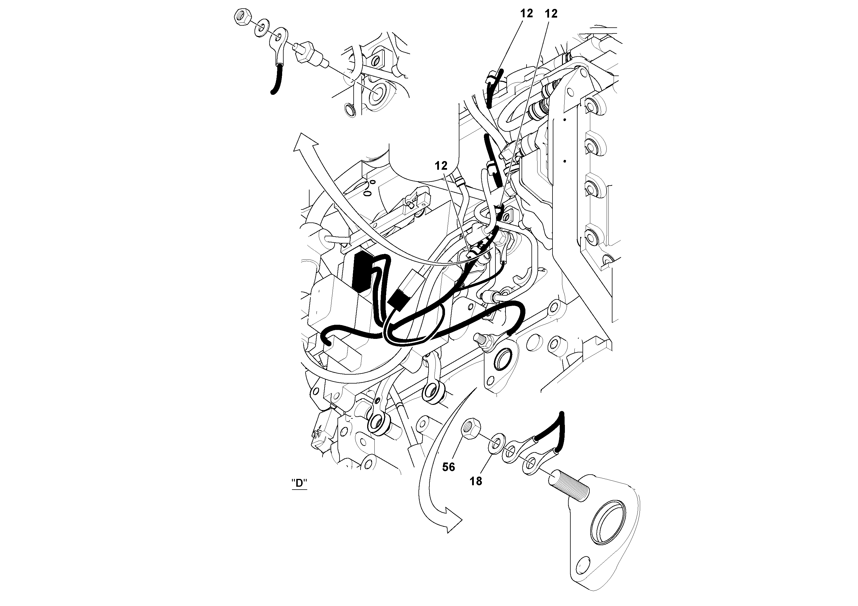 Схема запчастей Volvo SD160DX/SD190/SD200 S/N 197386 - - 20415 Electrical Installation 