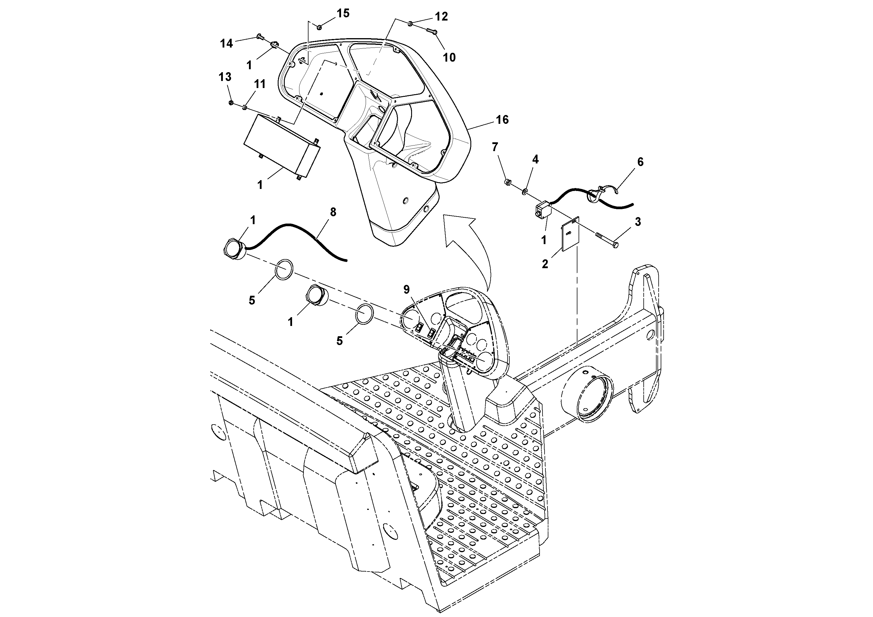 Схема запчастей Volvo SD160DX/SD190/SD200 S/N 197386 - - 94544 Density Gauge Installation 