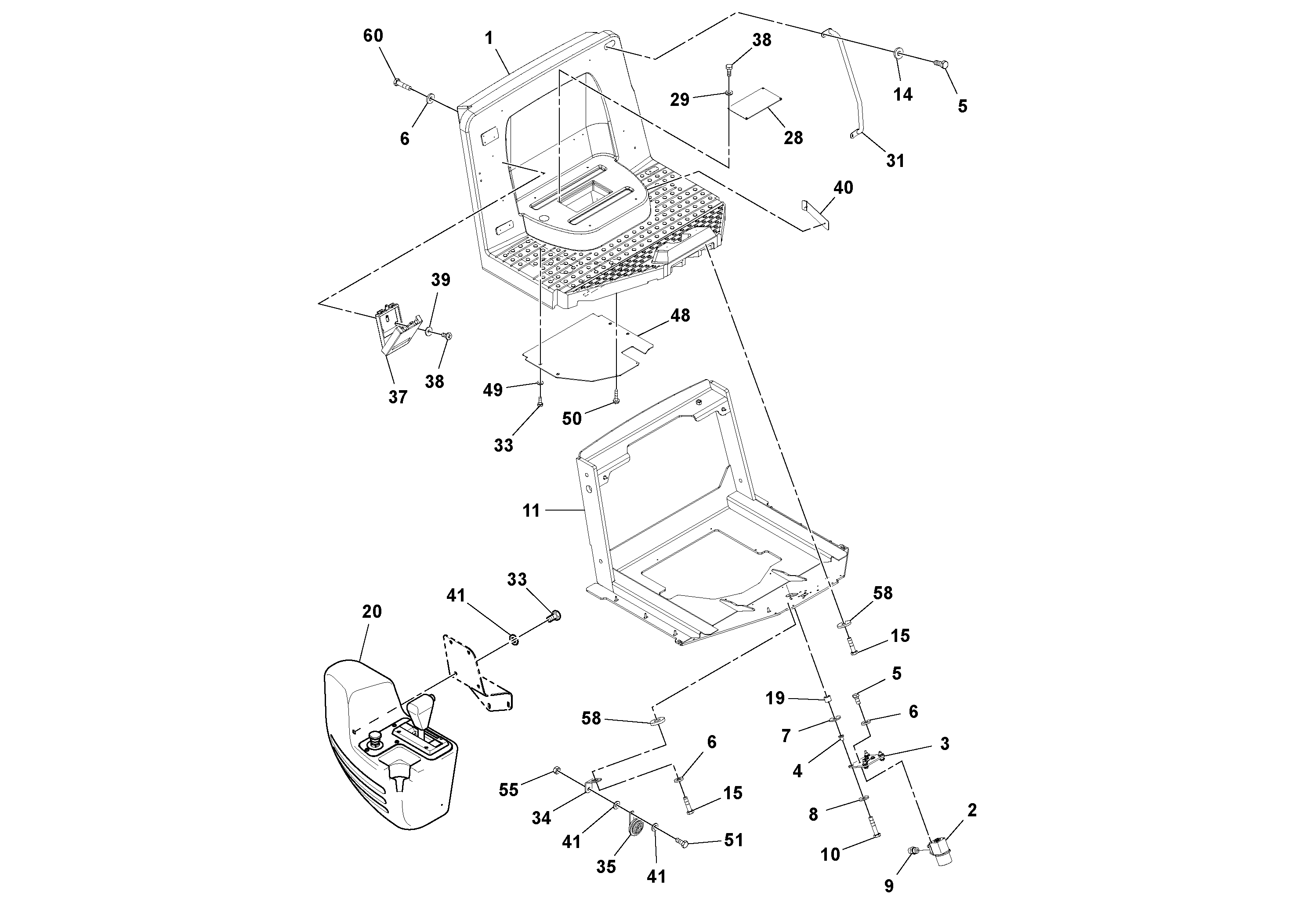 Схема запчастей Volvo SD115D/SD115F S/N 23273 - - 76573 Pre-ROPS Installation 