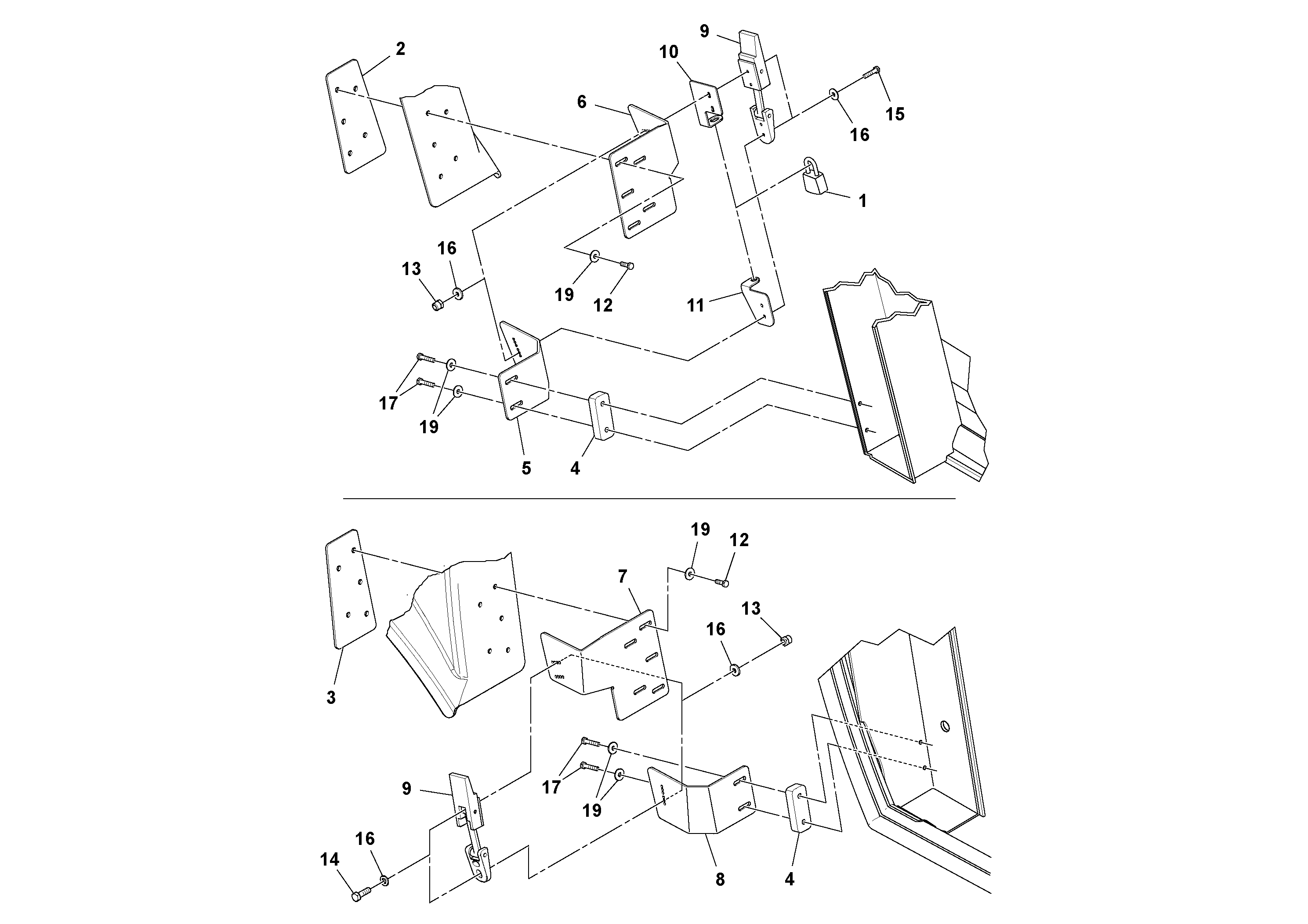 Схема запчастей Volvo SD115D/SD115F S/N 23273 - - 74451 Cab/hood Draw Latch Installation 