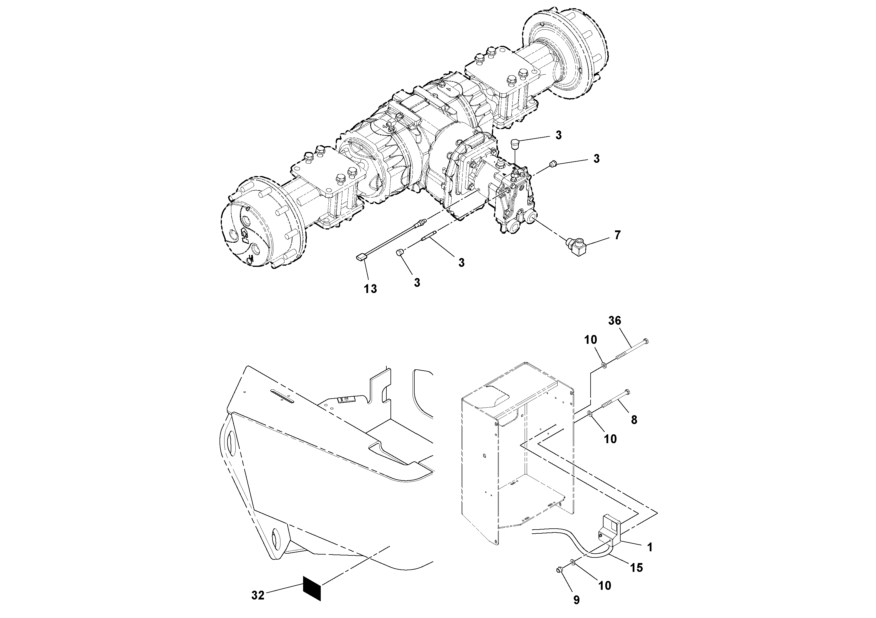 Схема запчастей Volvo SD115D/SD115F S/N 23273 - - 74453 Traction Enhancement System Installation 