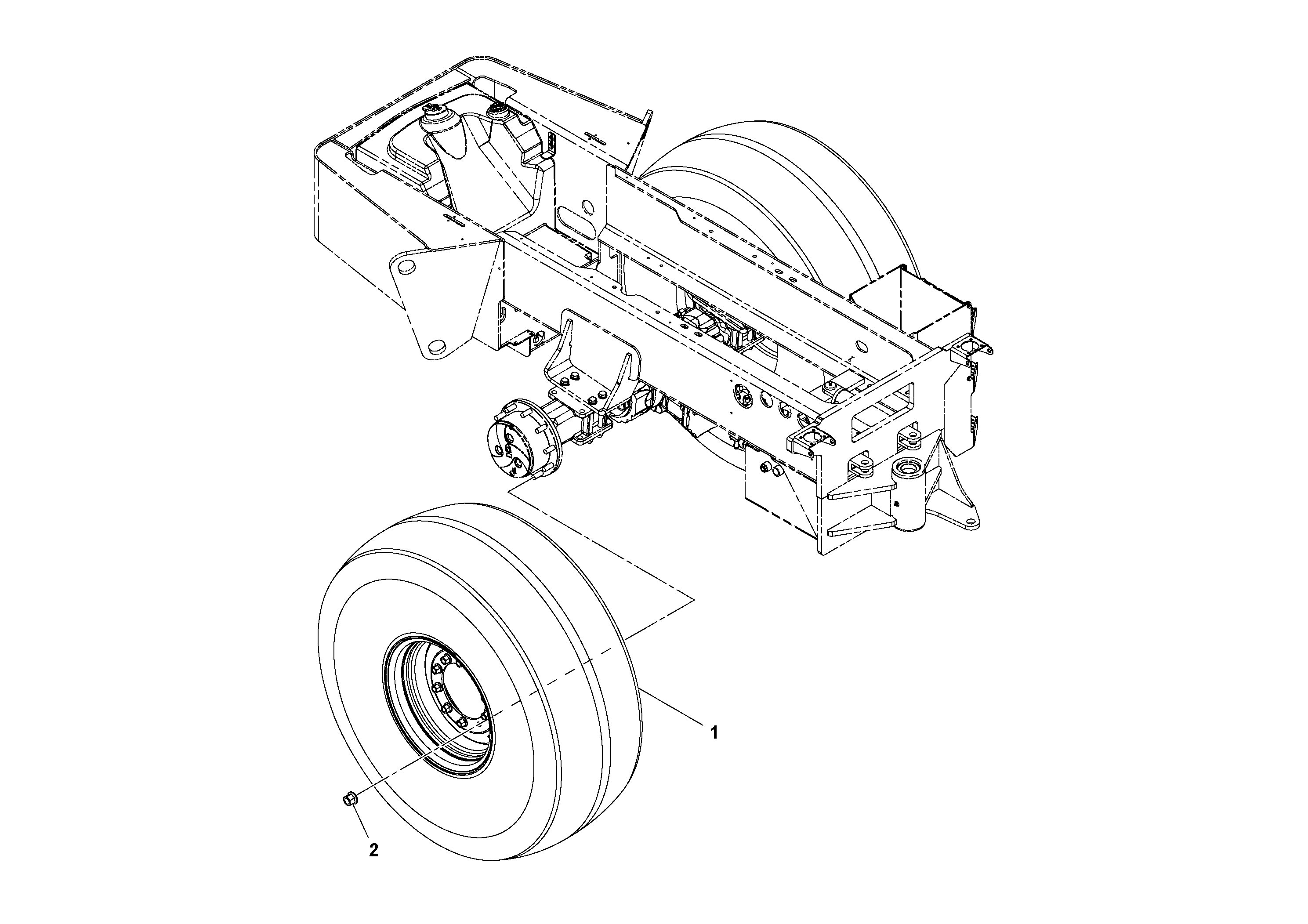 Схема запчастей Volvo SD115D/SD115F S/N 23273 - - 75690 Wheel and Tire Assembly 