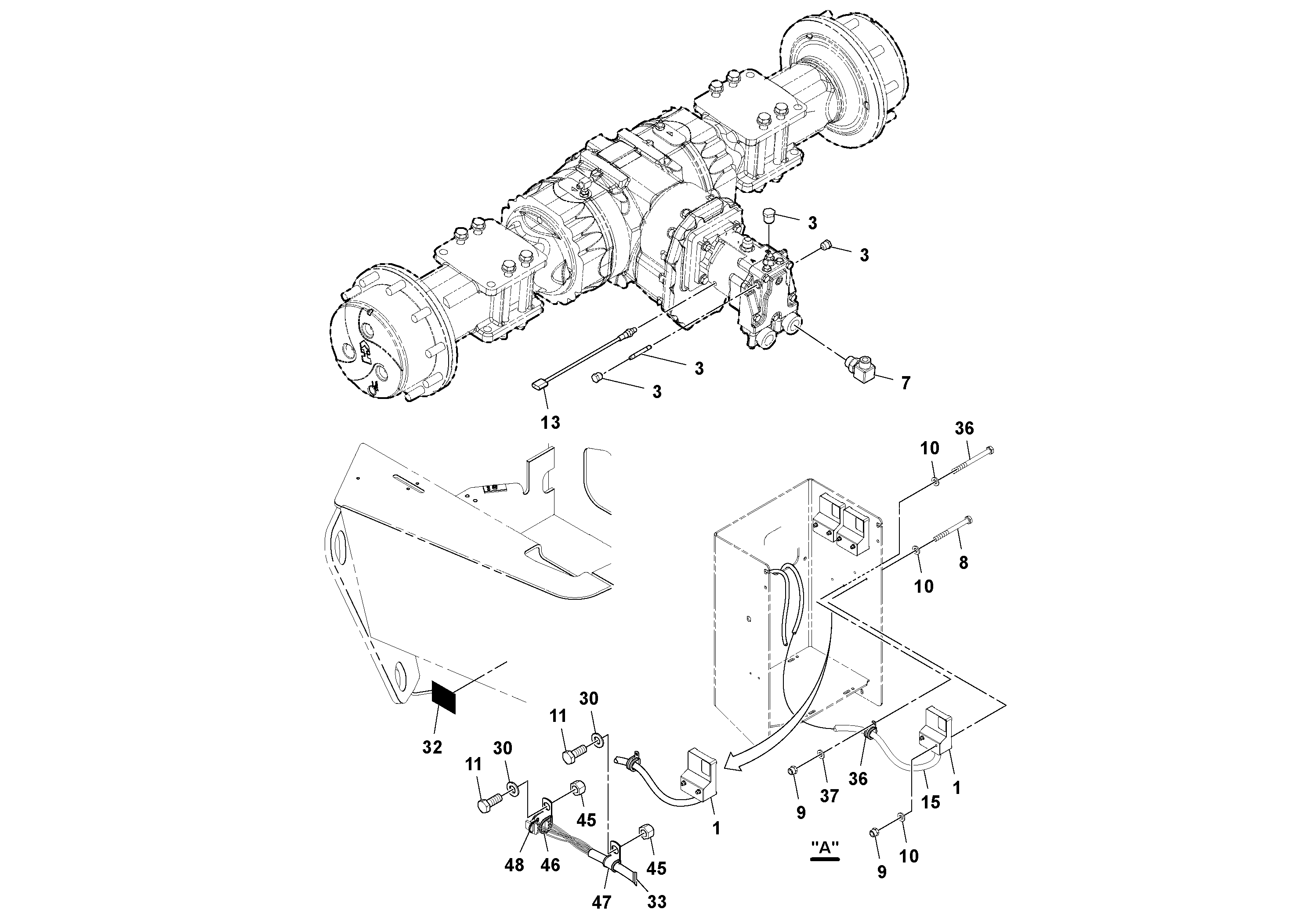 Схема запчастей Volvo SD130D/DX/F S/N 600012 - - 85086 Traction Enhancement Installation 