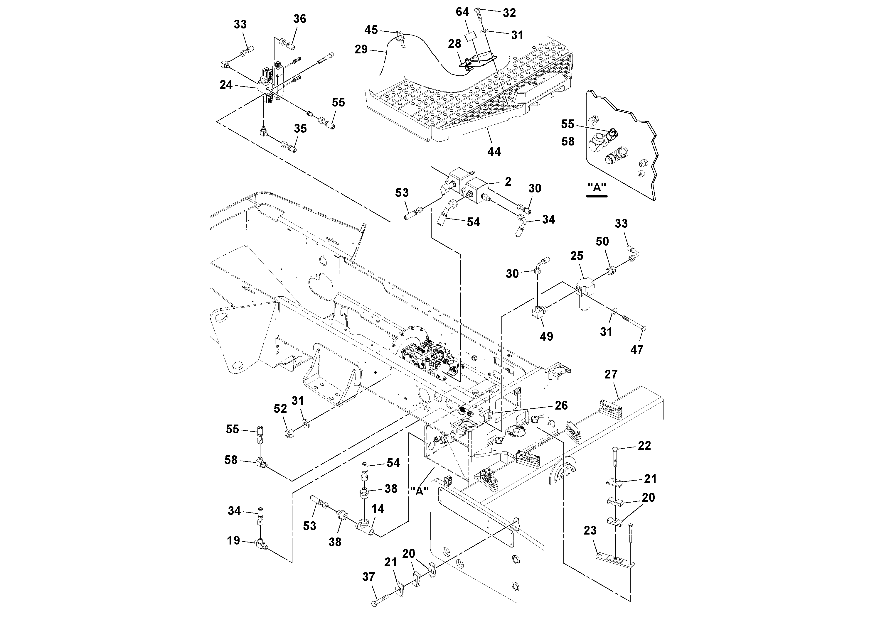 Схема запчастей Volvo SD130D/DX/F S/N 600012 - - 87880 Strike-off Blade Installation 