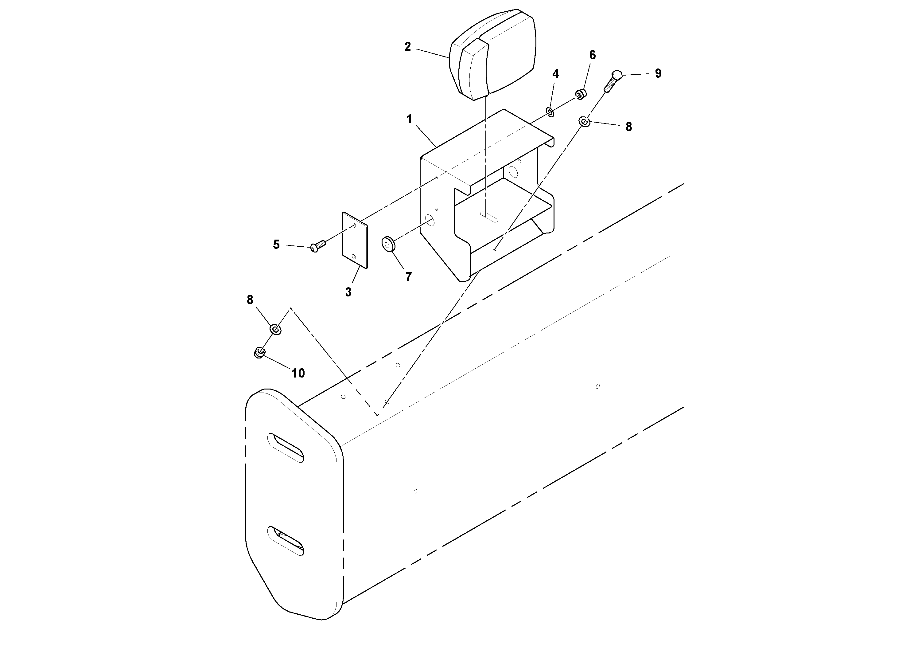 Схема запчастей Volvo SD130D/DX/F S/N 600012 - - 89032 Rh Front Headlight Assembly 