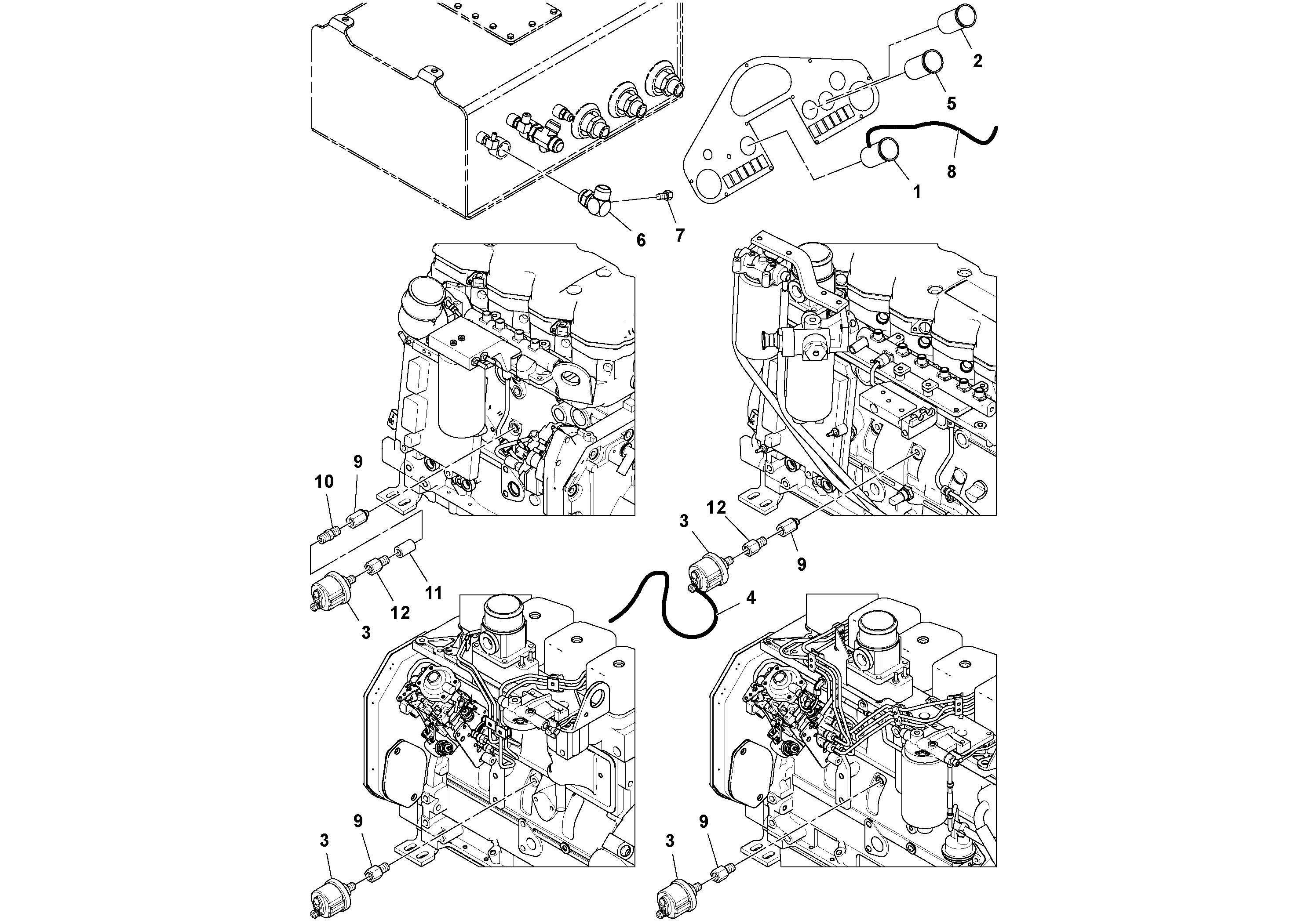 Схема запчастей Volvo SD130D/DX/F S/N 600012 - - 90852 Gauge Package 