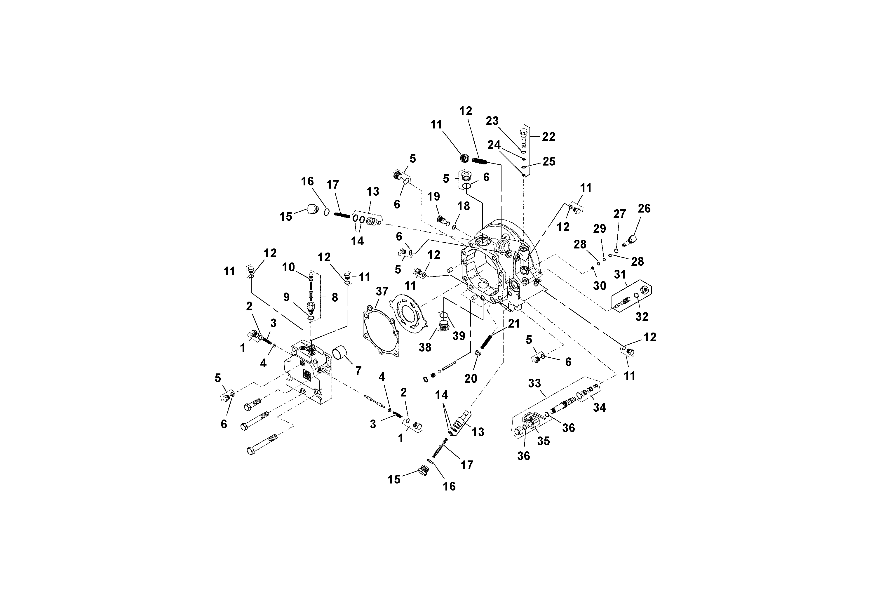 Схема запчастей Volvo SD130D/DX/F S/N 600012 - - 84795 Axle Drive Motor 