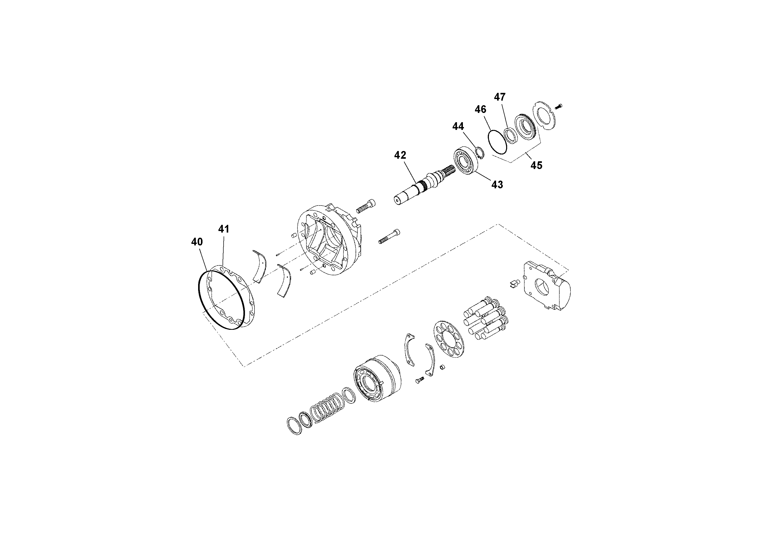 Схема запчастей Volvo SD130D/DX/F S/N 600012 - - 86287 Axle Drive Motor 