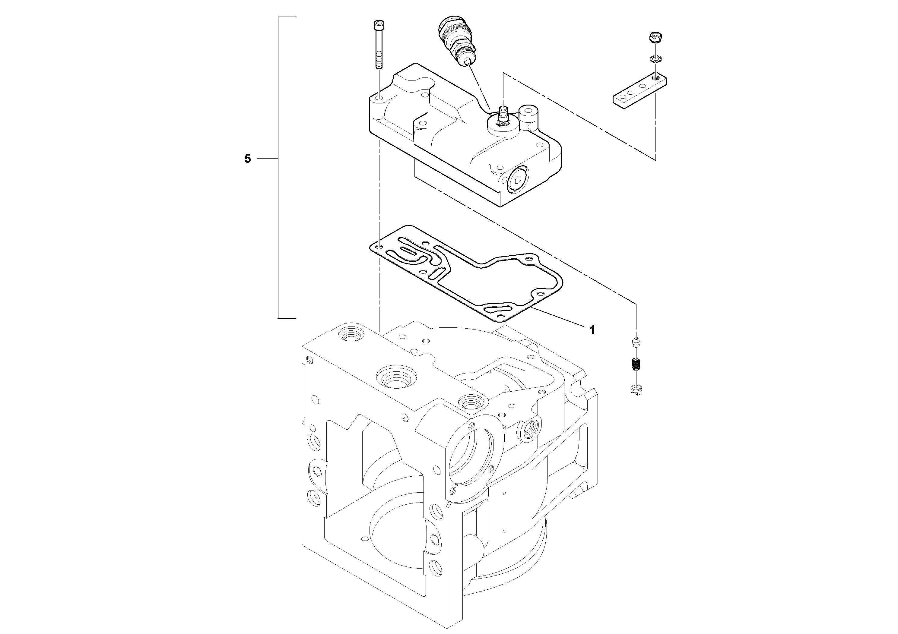 Схема запчастей Volvo SD130D/DX/F S/N 600012 - - 86506 Propulsion Pump 