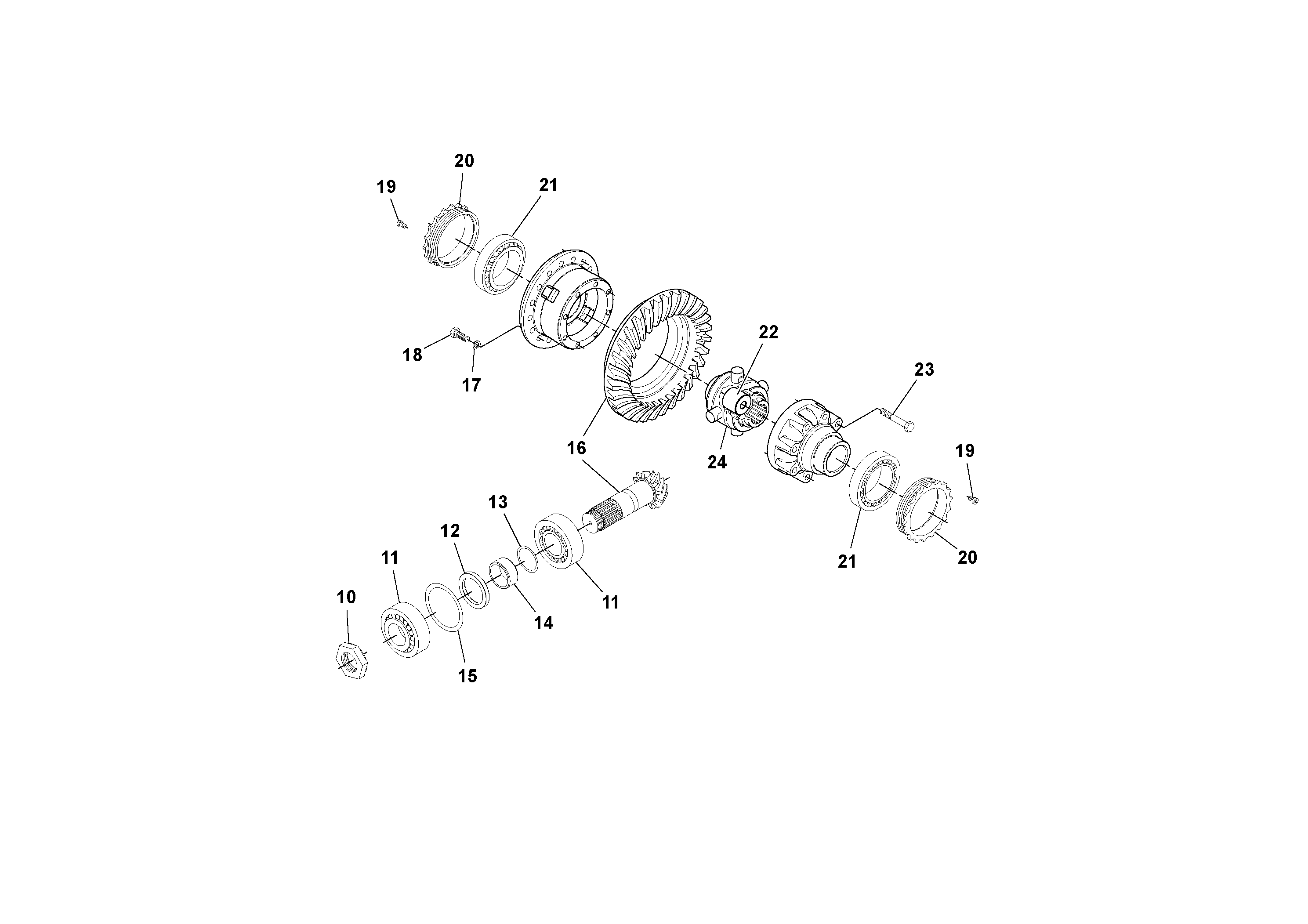 Схема запчастей Volvo SD130D/DX/F S/N 600012 - - 86108 Мост (ось) 