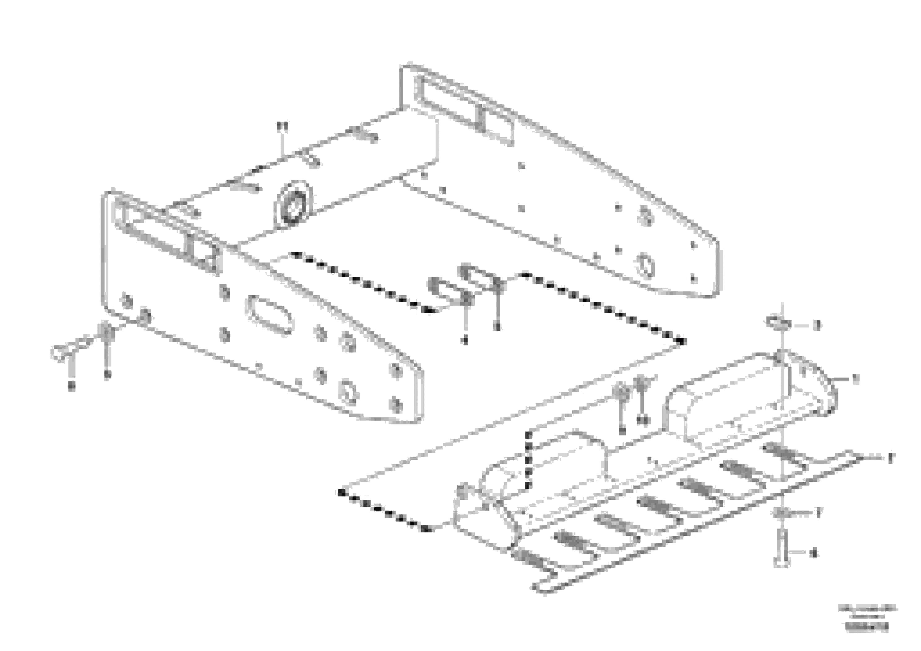 Схема запчастей Volvo SD130D/DX/F S/N 600012 - - 77700 Inside Scraper Installation 