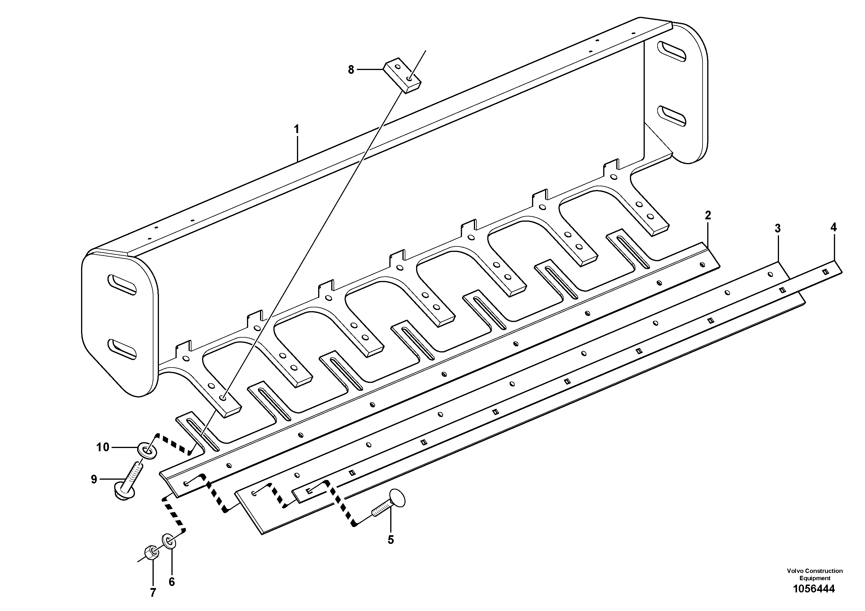 Схема запчастей Volvo SD130D/DX/F S/N 600012 - - 89304 Scraper Installation 
