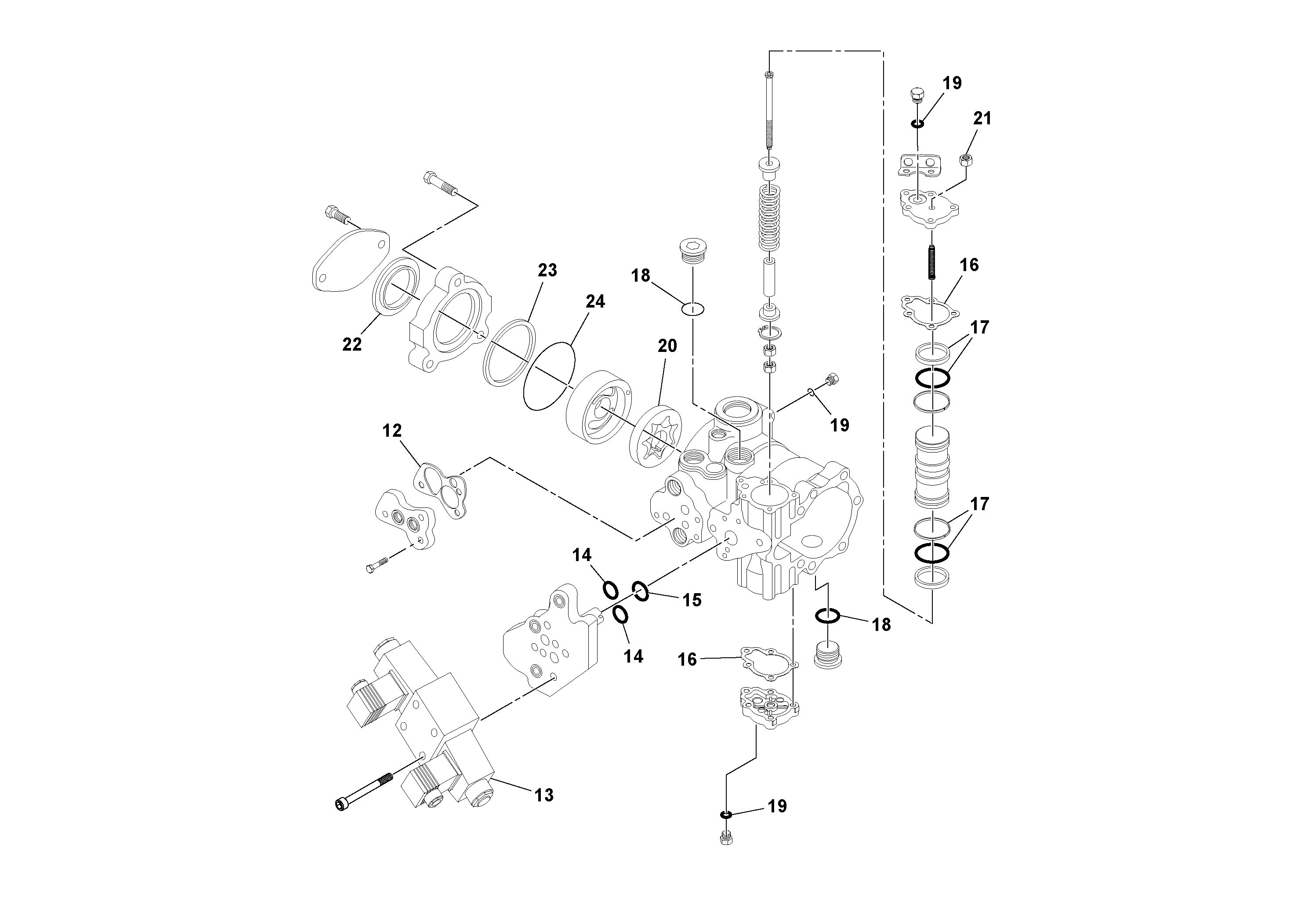 Схема запчастей Volvo SD130D/DX/F S/N 600012 - - 90417 Vibration Pump 
