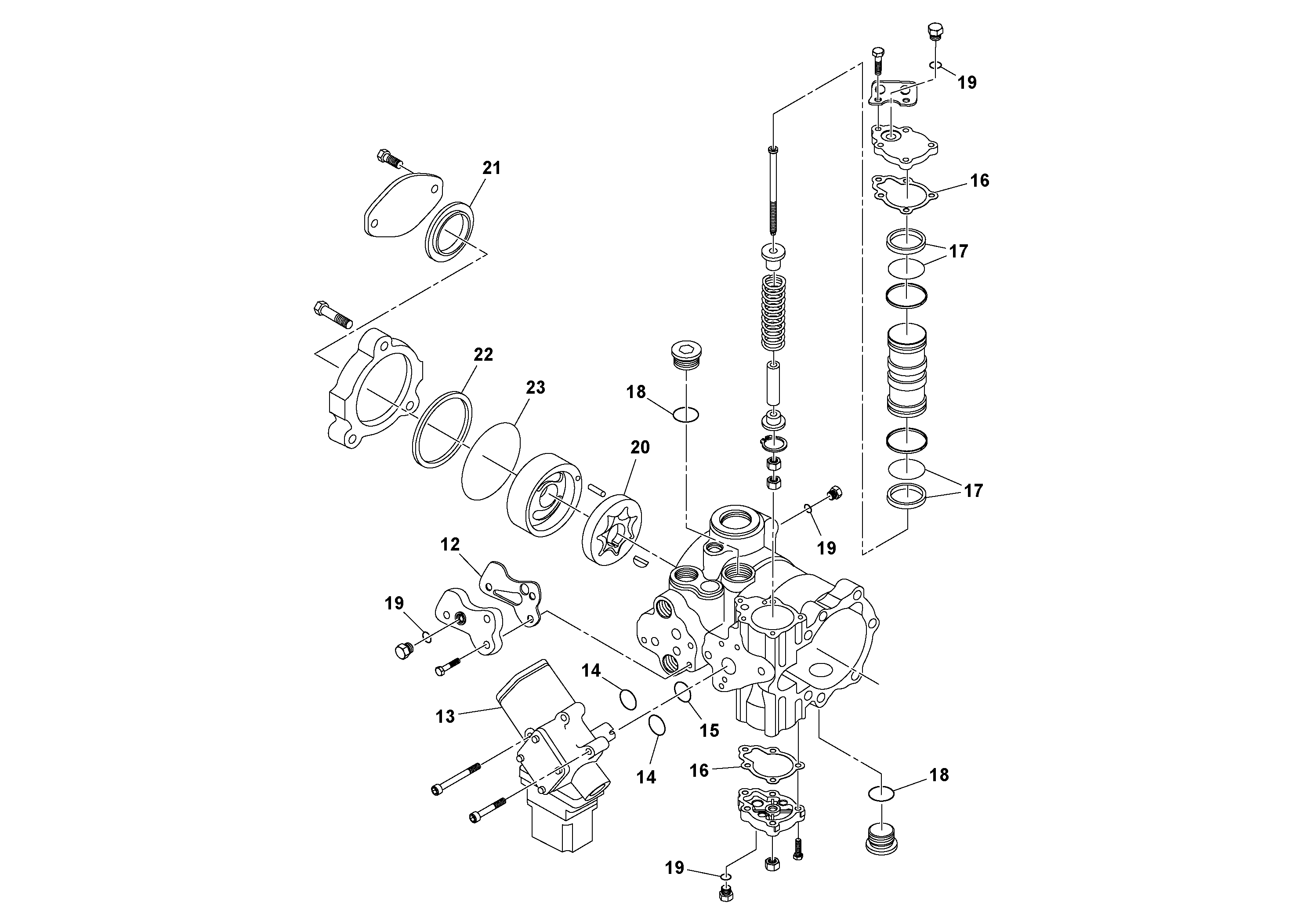 Схема запчастей Volvo SD130D/DX/F S/N 600012 - - 90875 Vibration Pump 