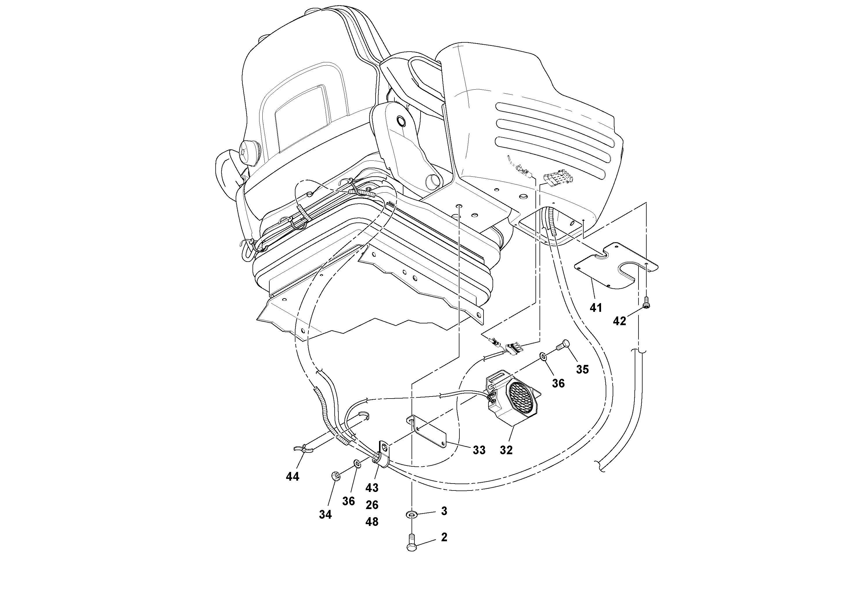 Схема запчастей Volvo SD130D/DX/F S/N 600012 - - 82086 Cab Assembly 
