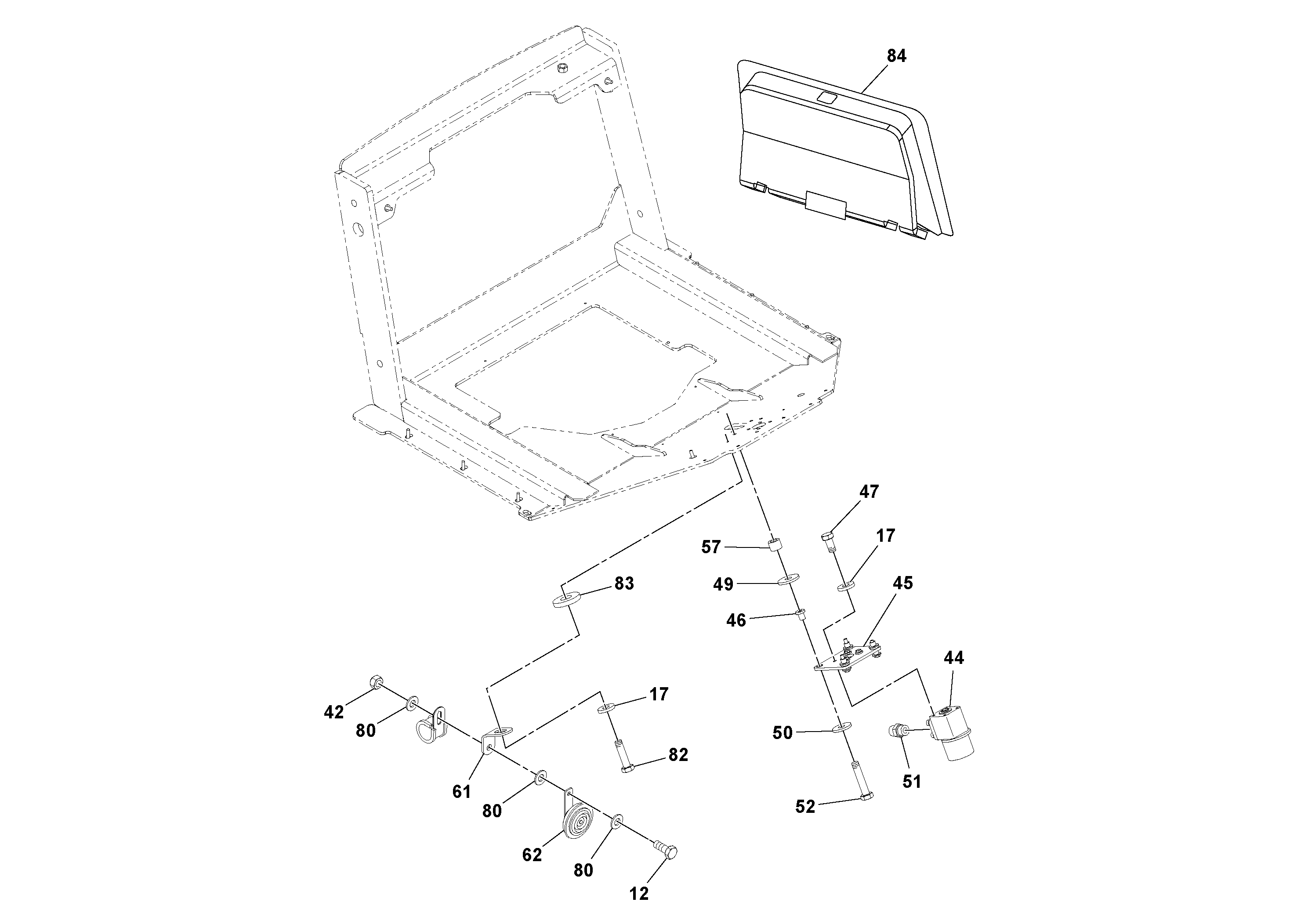 Схема запчастей Volvo SD130D/DX/F S/N 600012 - - 86774 Cab With Heat Installation 