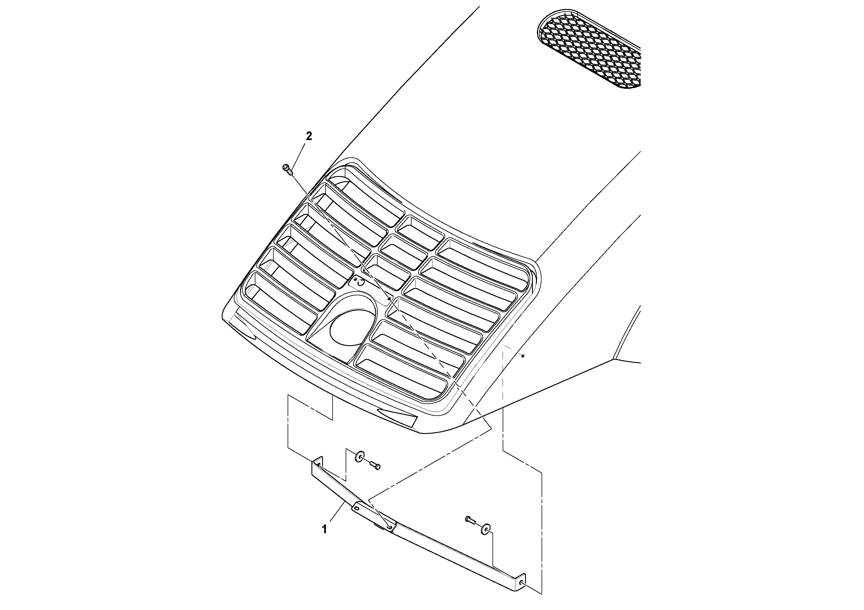 Схема запчастей Volvo SD130D/DX/F S/N 600012 - - 90421 Grill Support Installation 