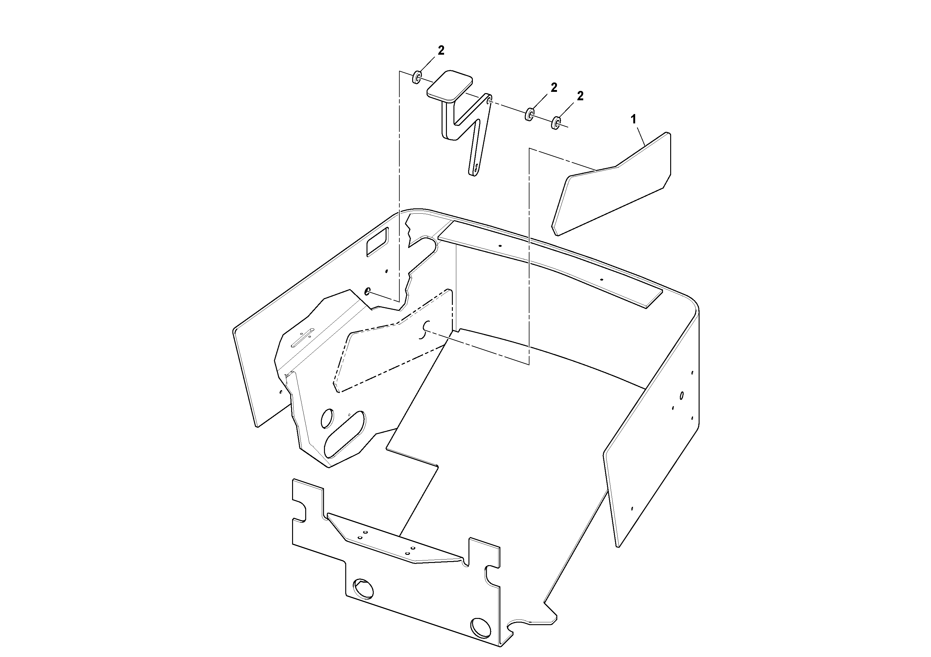Схема запчастей Volvo SD130D/DX/F S/N 600012 - - 88496 Spring Isolation Foam Installation 