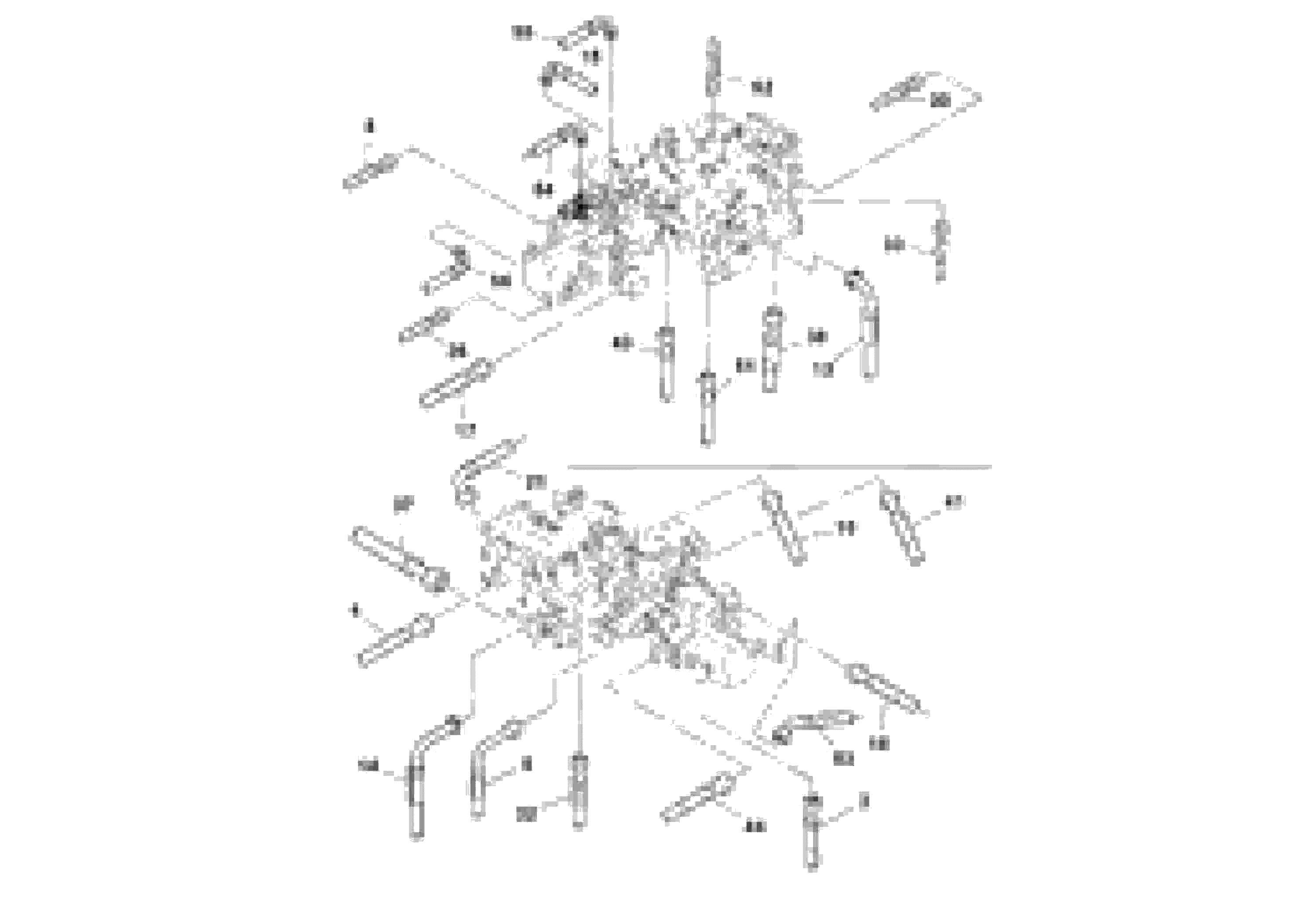 Схема запчастей Volvo SD130D/DX/F S/N 600012 - - 89603 Rear Frame Hoses Installation 