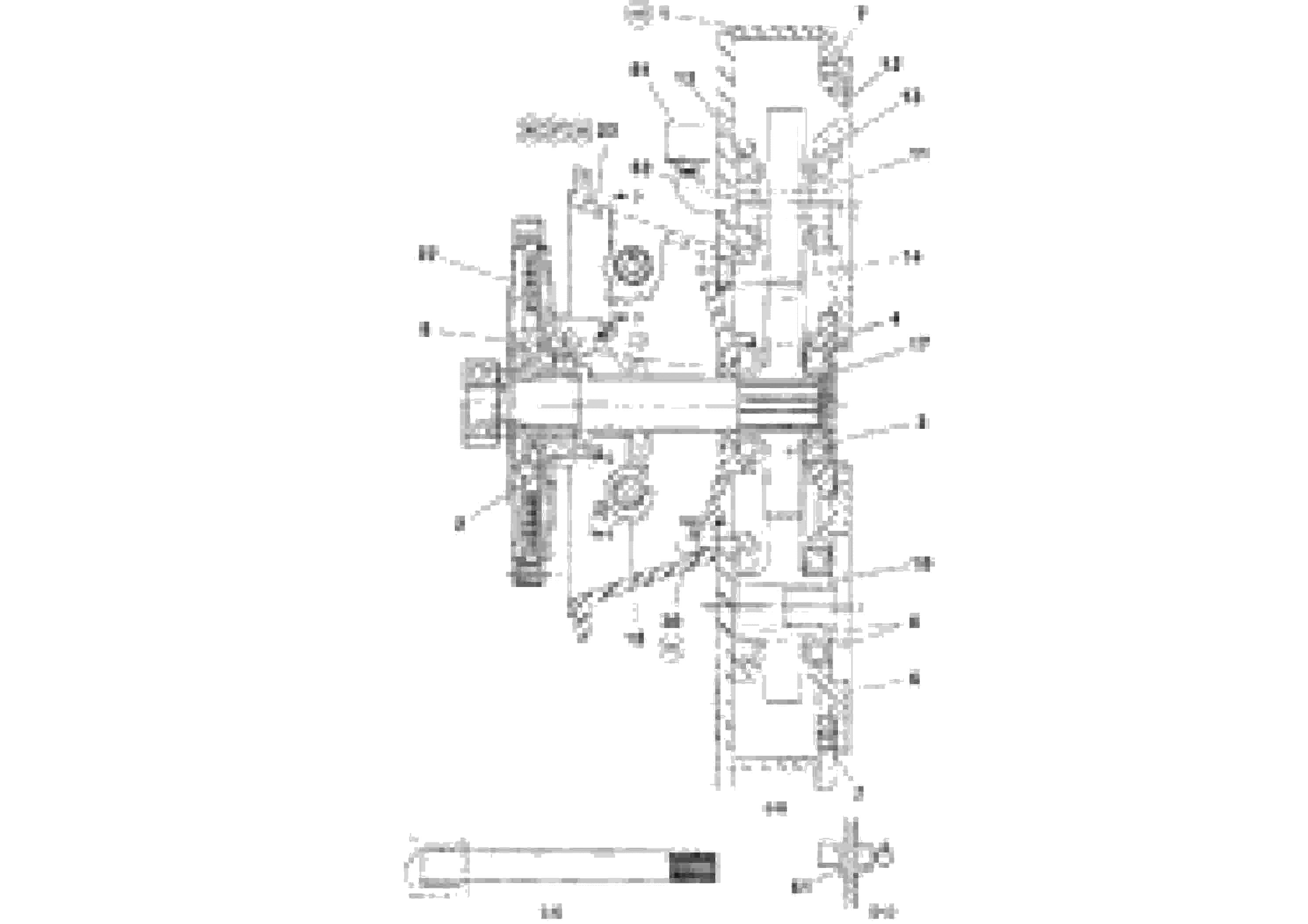 Схема запчастей Volvo RW100A S/N 196960 - - 100557 Pump Drive Box Assembly 
