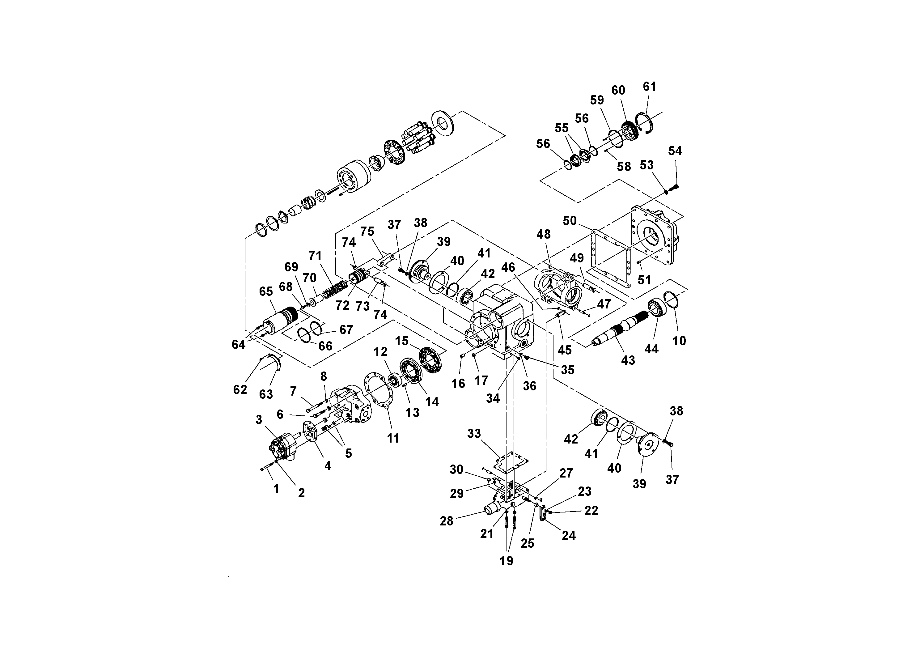 Схема запчастей Volvo RW100A S/N 196960 - - 96778 Traction Drive Pump 