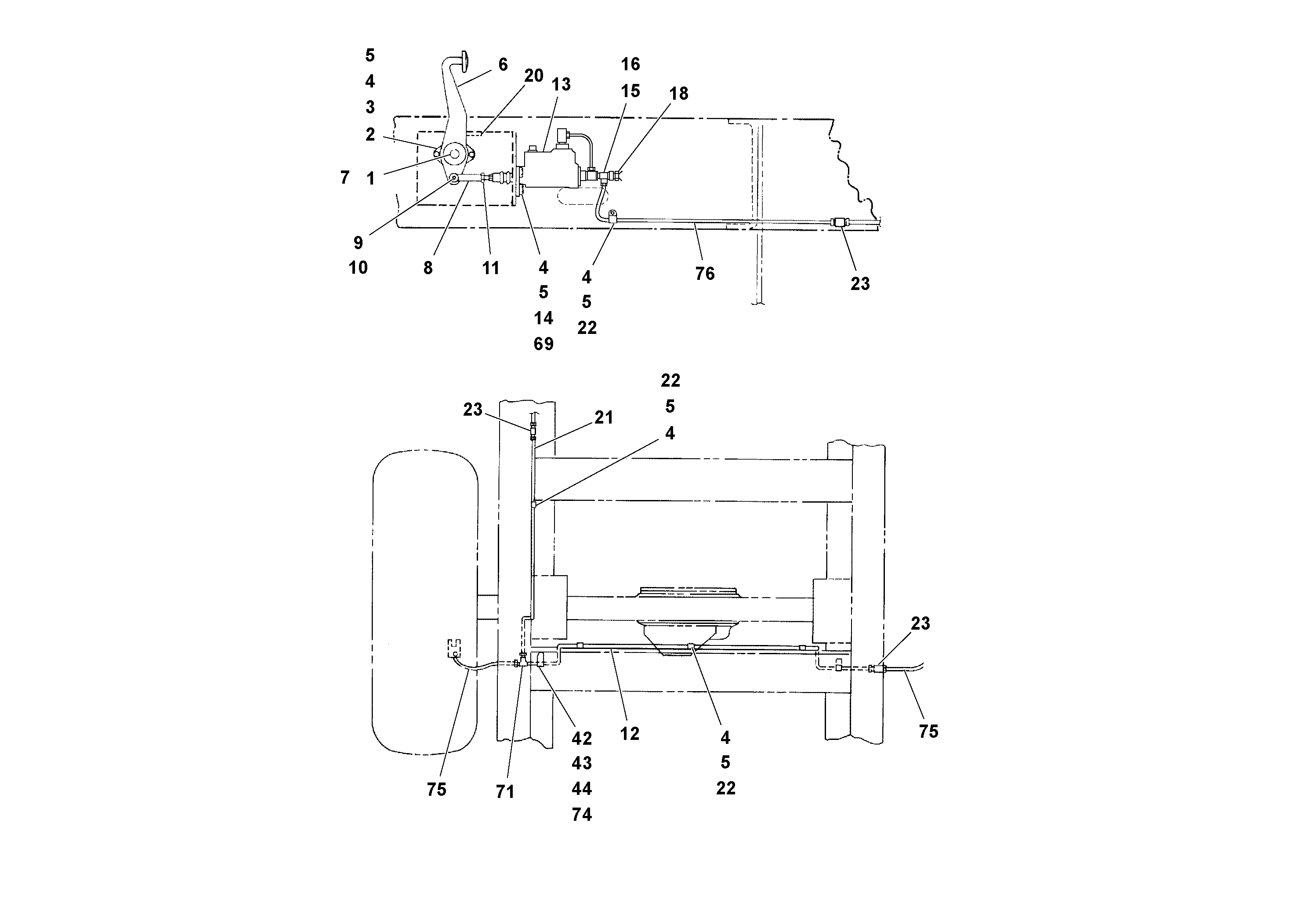 Схема запчастей Volvo RW100A S/N 196960 - - 98500 Control Installation 