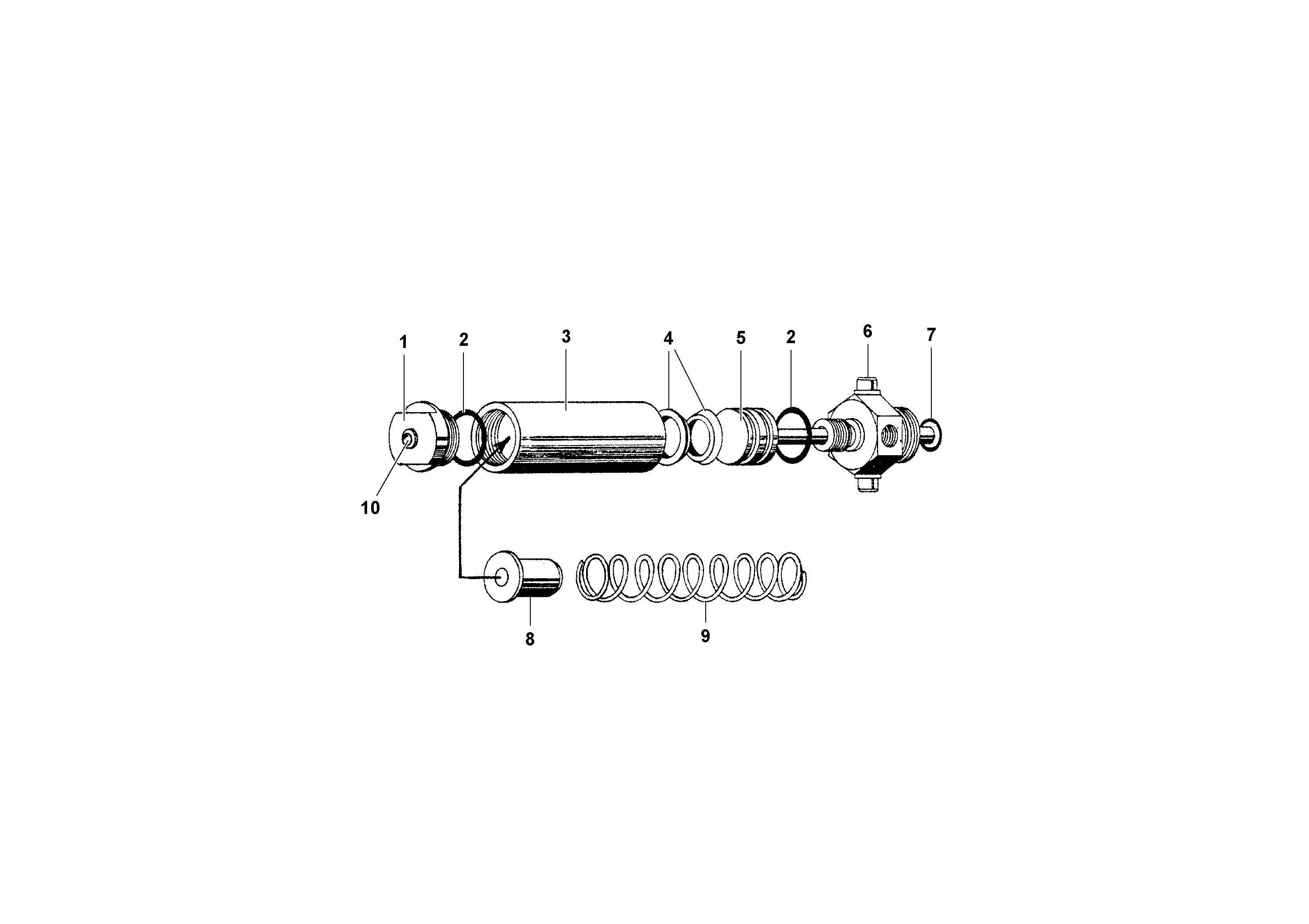Схема запчастей Volvo RW195D S/N 197517- - 21342 Throttle Cylinder 