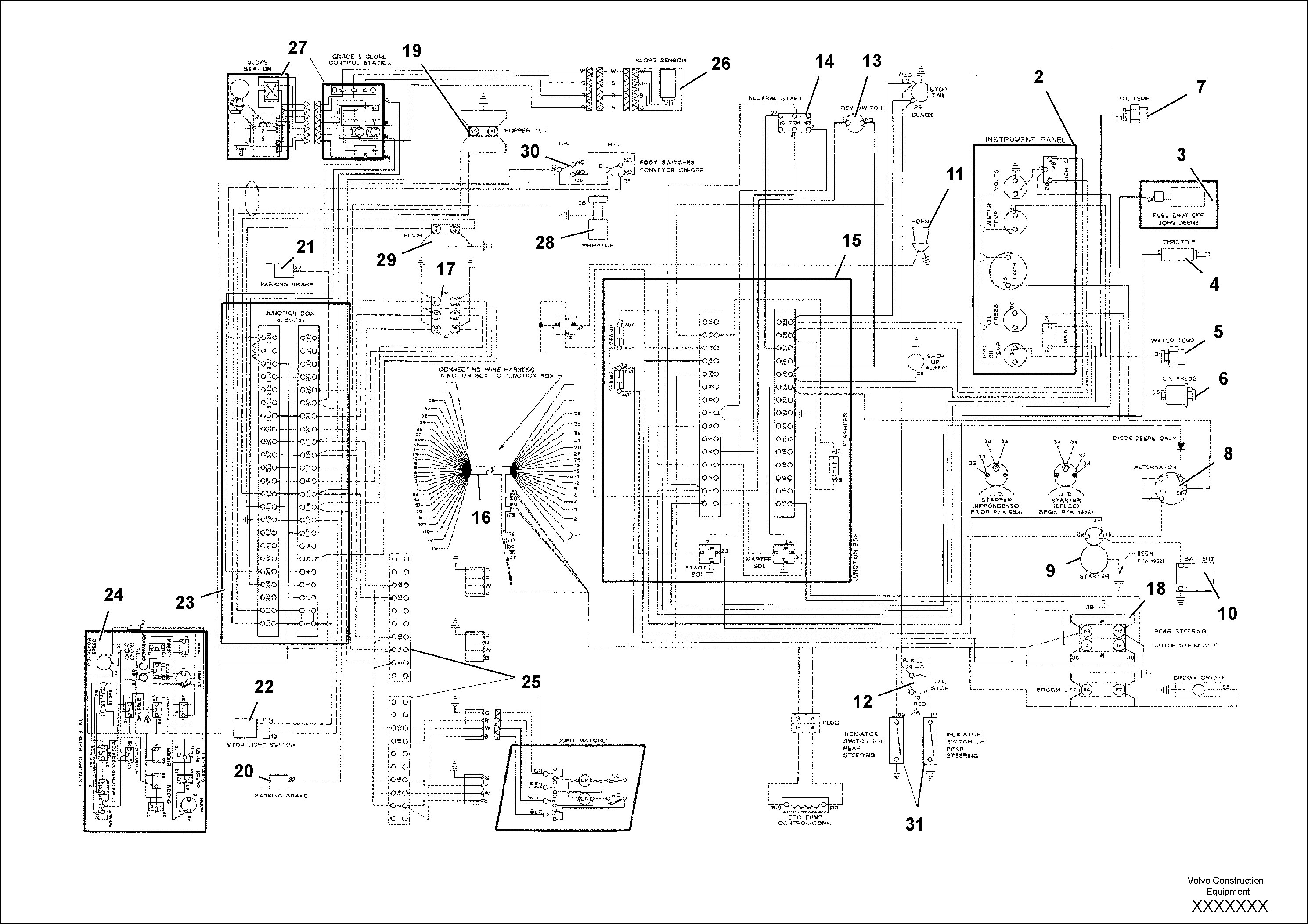 Схема запчастей Volvo RW195D S/N 197517- - 49014 Wiring diagram 