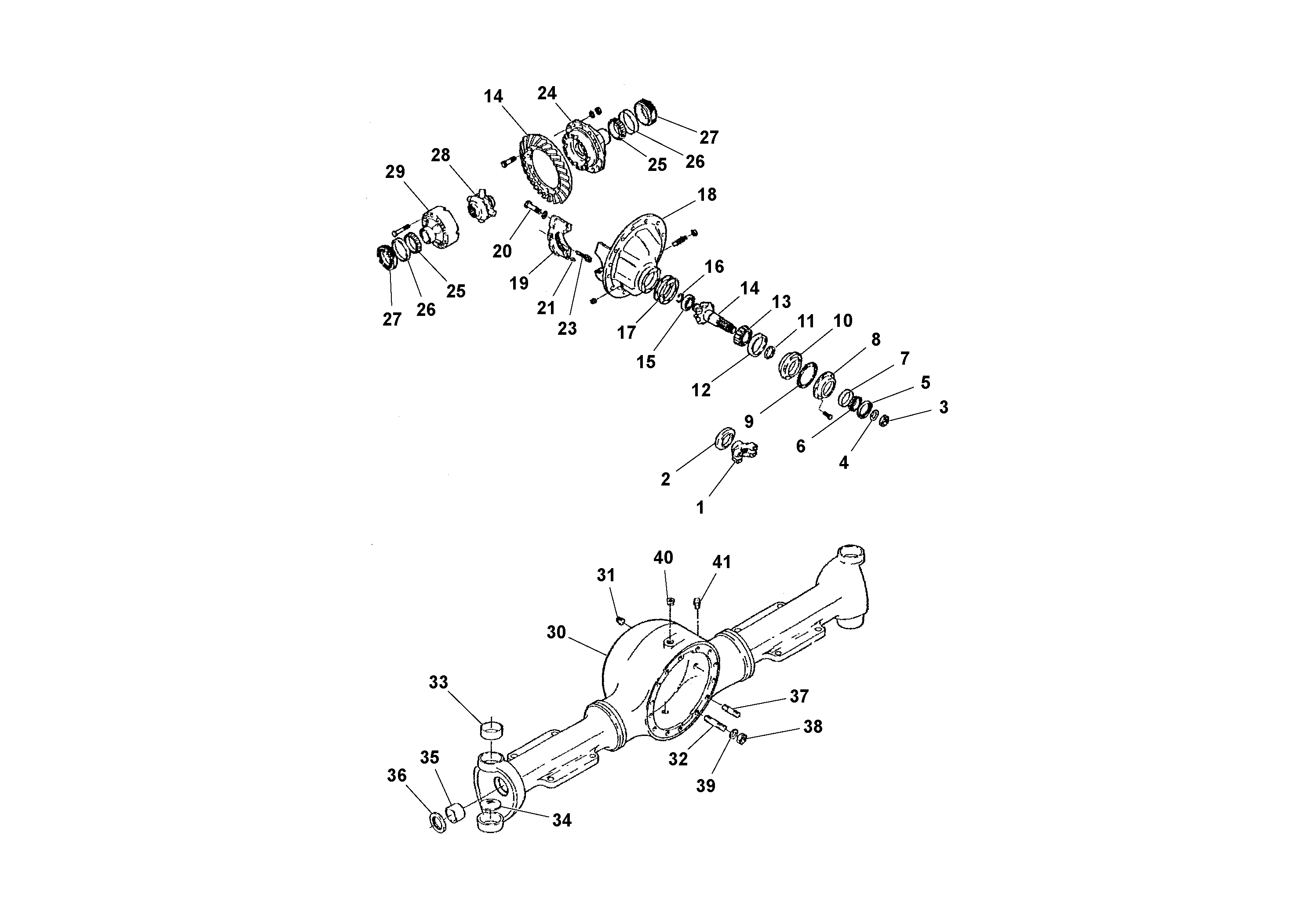 Схема запчастей Volvo RW195D S/N 197517- - 59341 Differential Carrier Head Assembly 