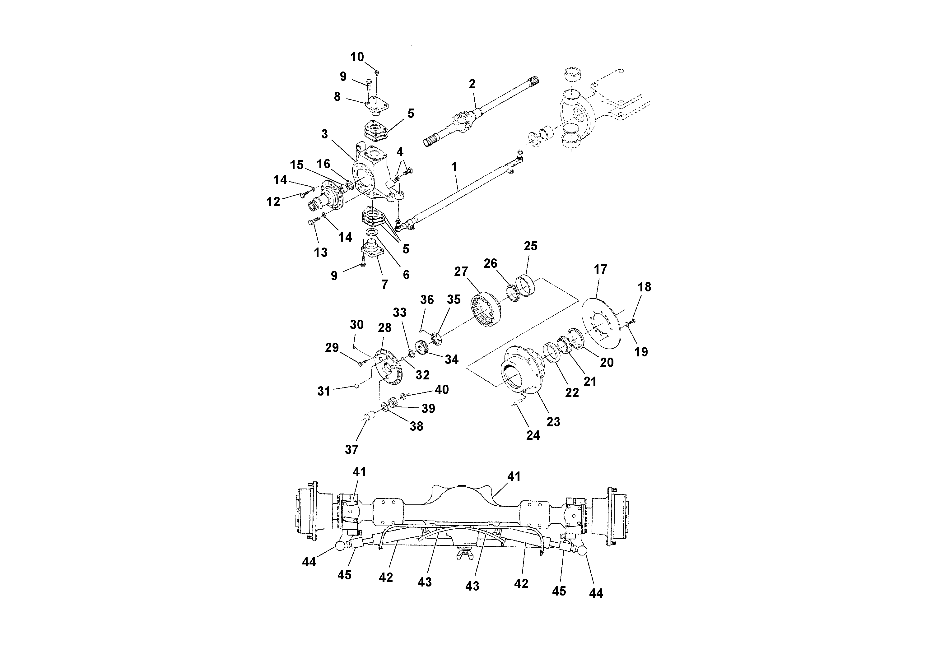 Схема запчастей Volvo RW195D S/N 197517- - 89751 Мост задний в сборе 