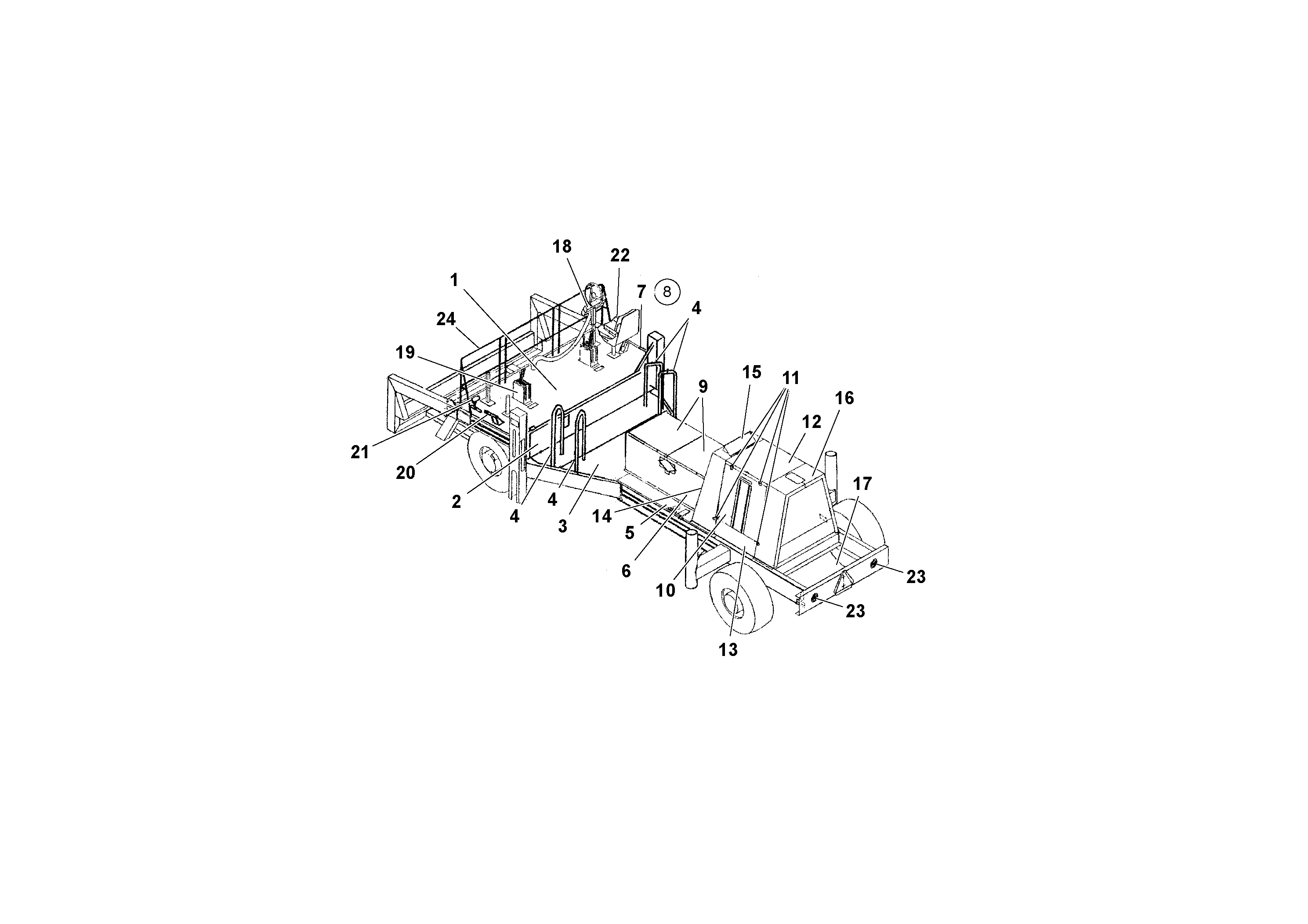 Схема запчастей Volvo RW195D S/N 197517- - 94666 Operators Platform, Deck Components, and Engine Housing 