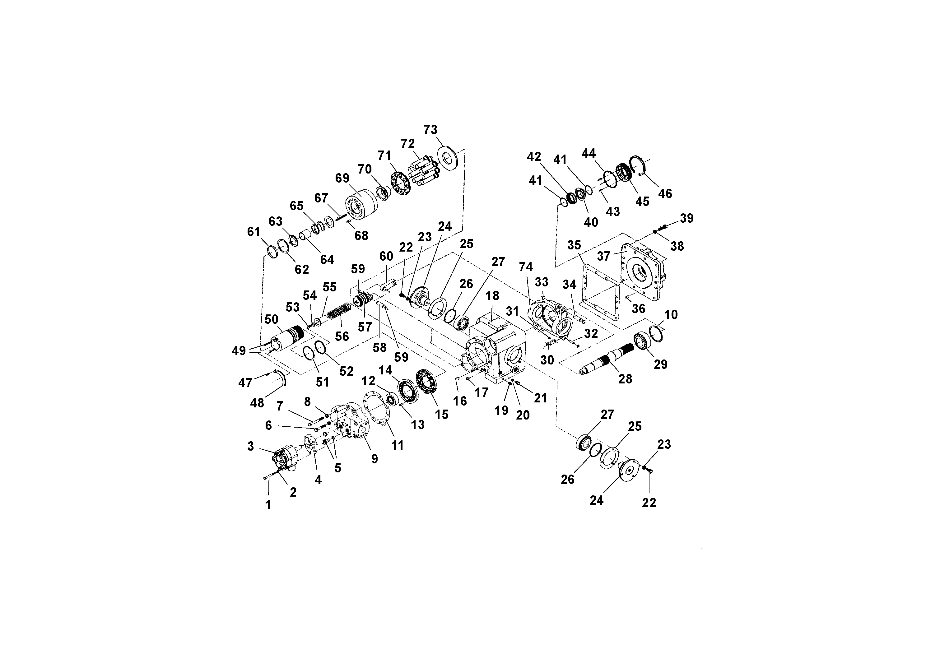 Схема запчастей Volvo RW195D S/N 197517- - 38579 Conveyor Drive Pump 