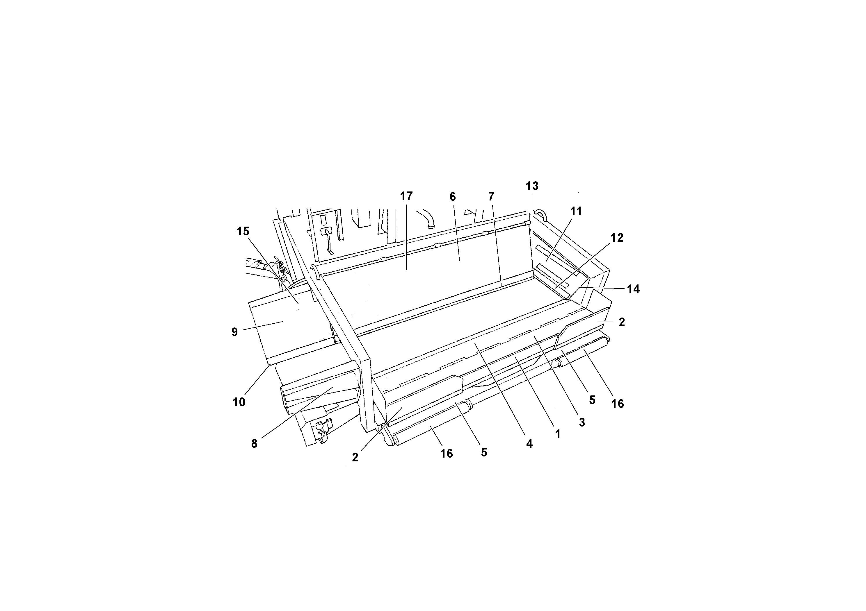 Схема запчастей Volvo RW195D S/N 197517- - 85169 Hopper Assembly and Push Rollers 